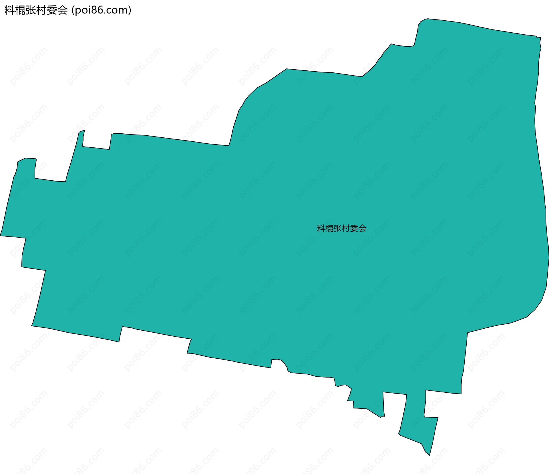 料棍张村委会边界地图