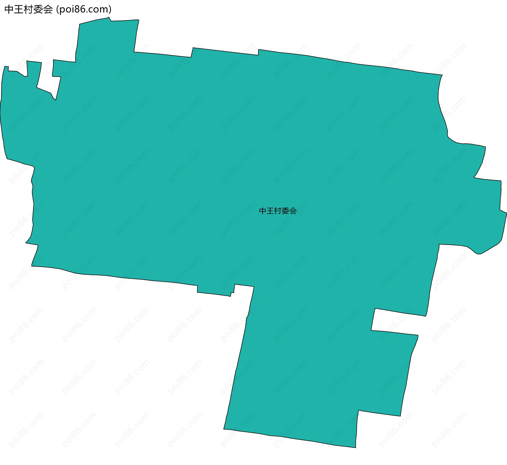中王村委会边界地图