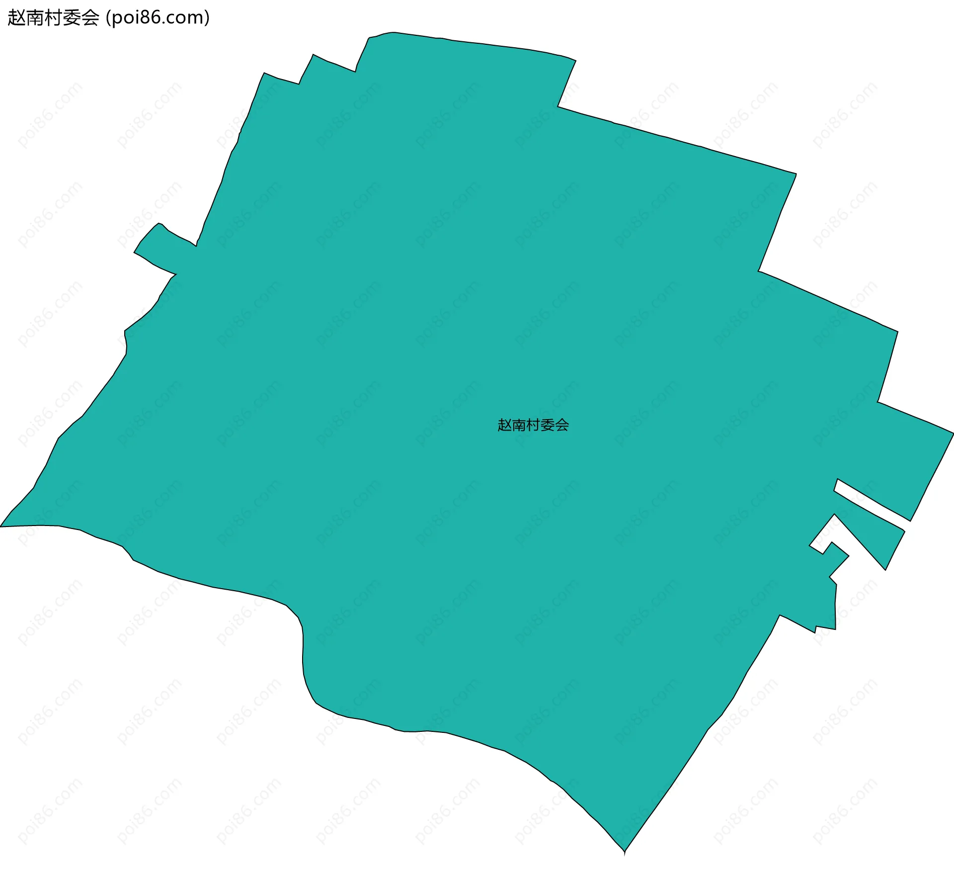 赵南村委会边界地图