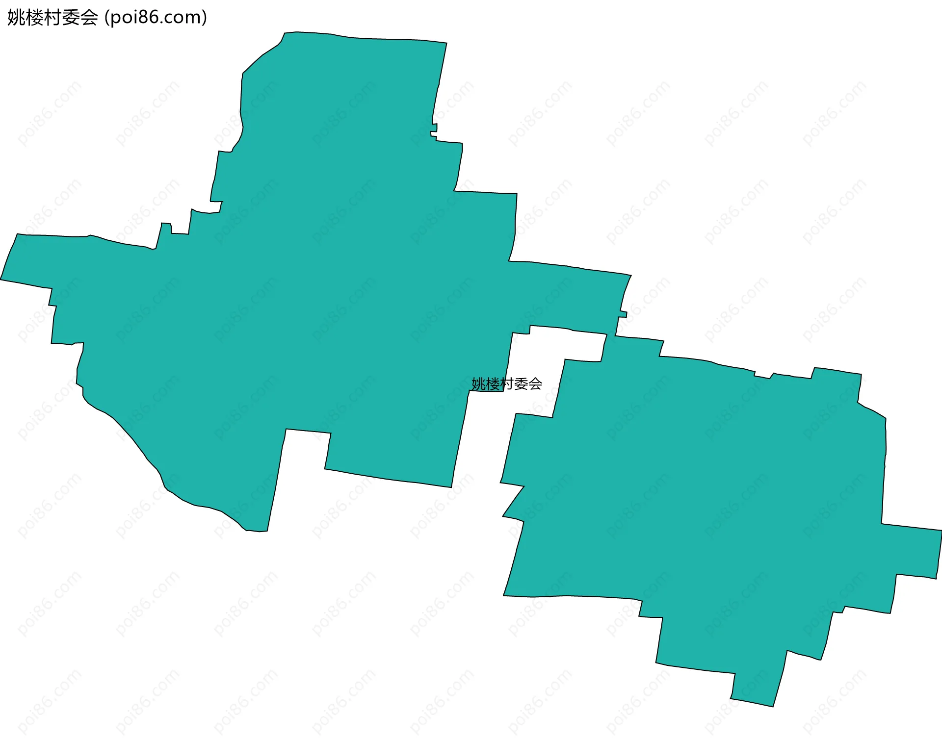 姚楼村委会边界地图