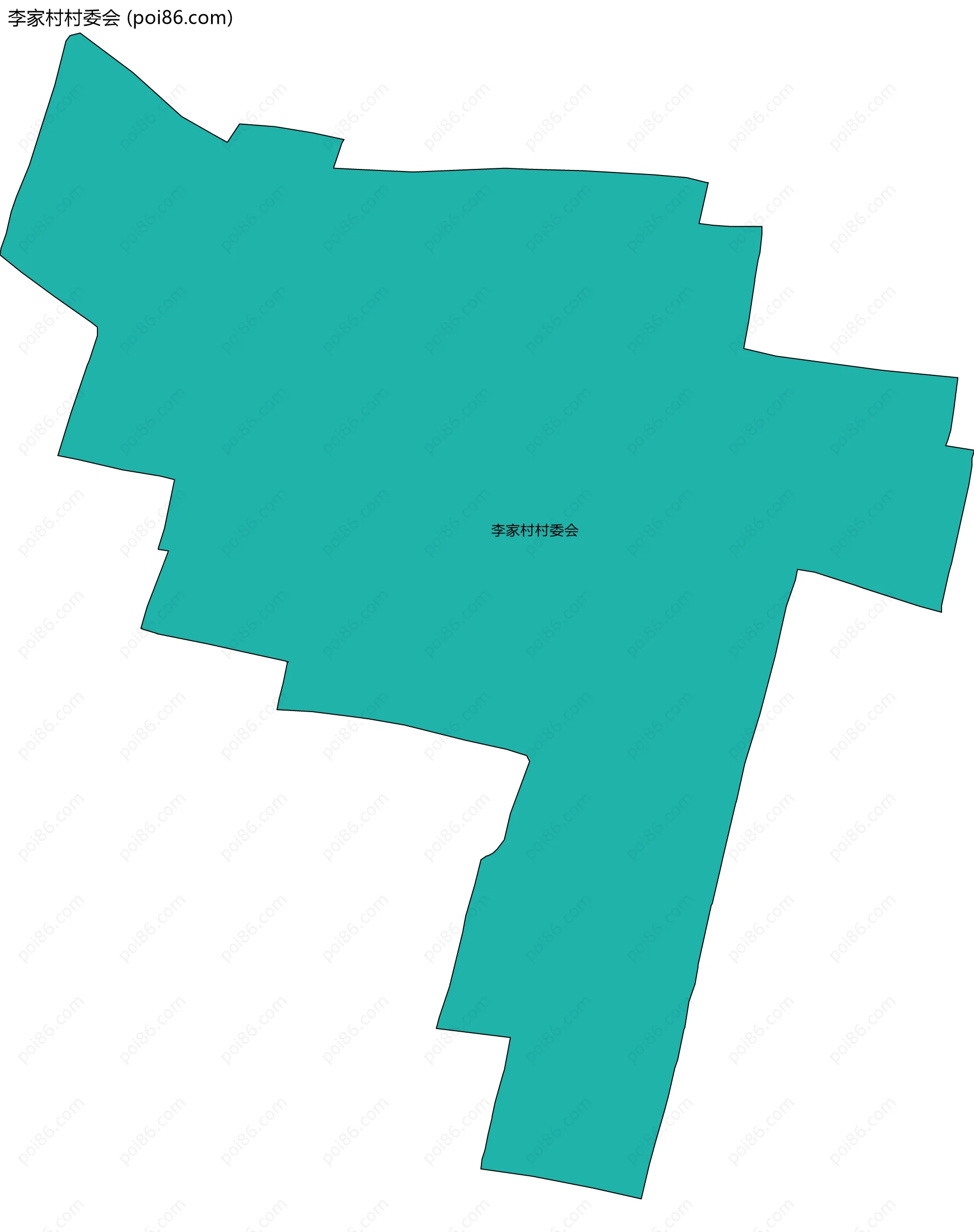 李家村村委会边界地图