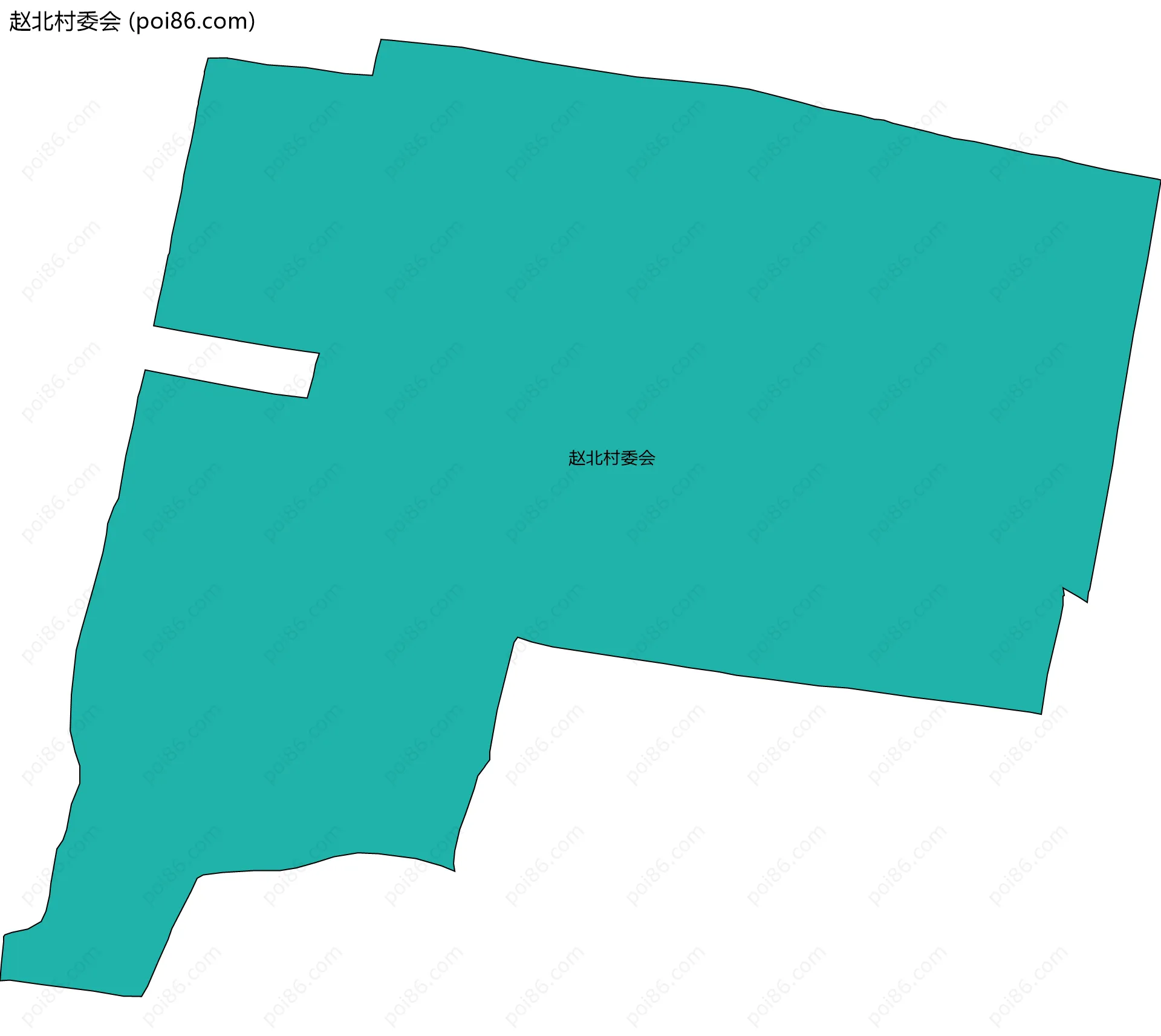 赵北村委会边界地图