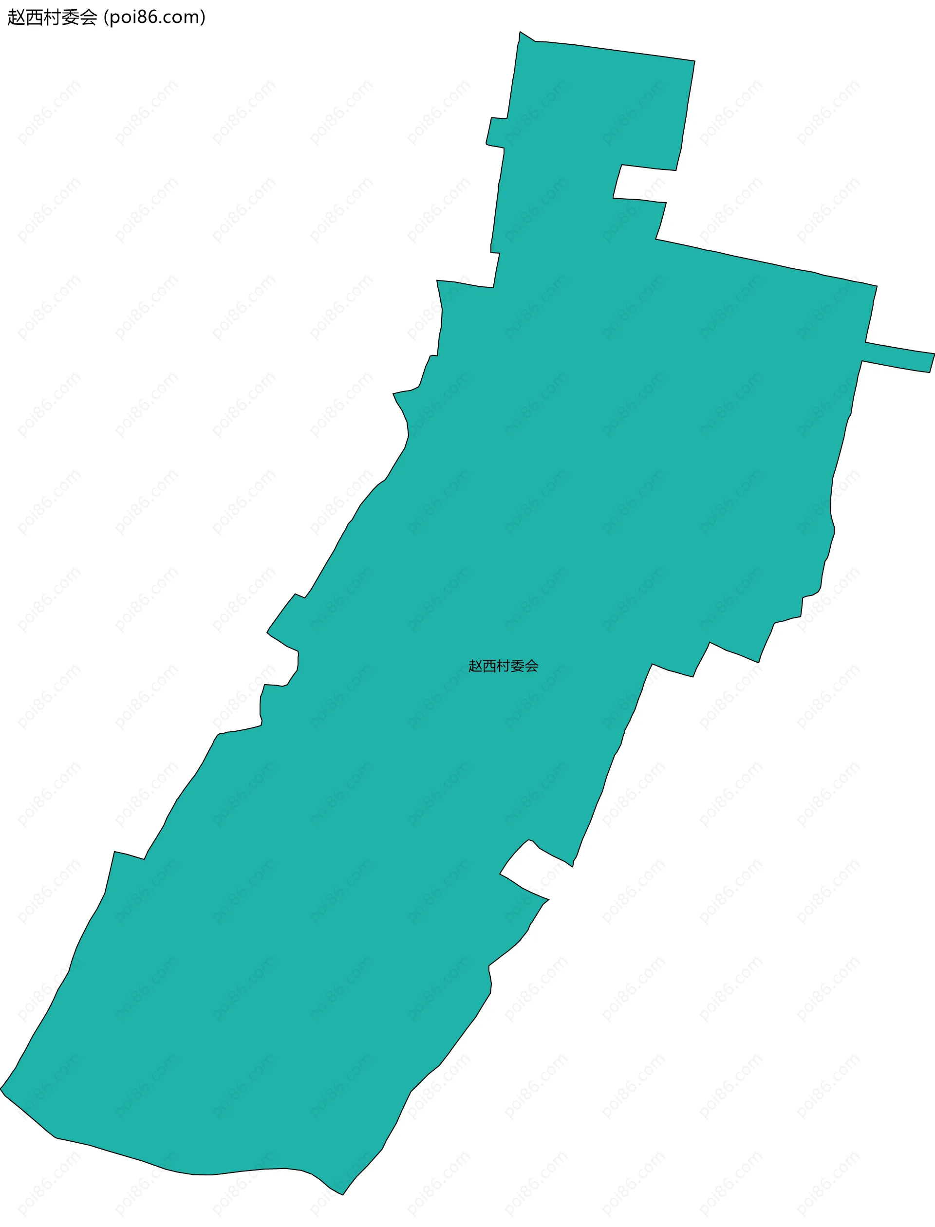 赵西村委会边界地图