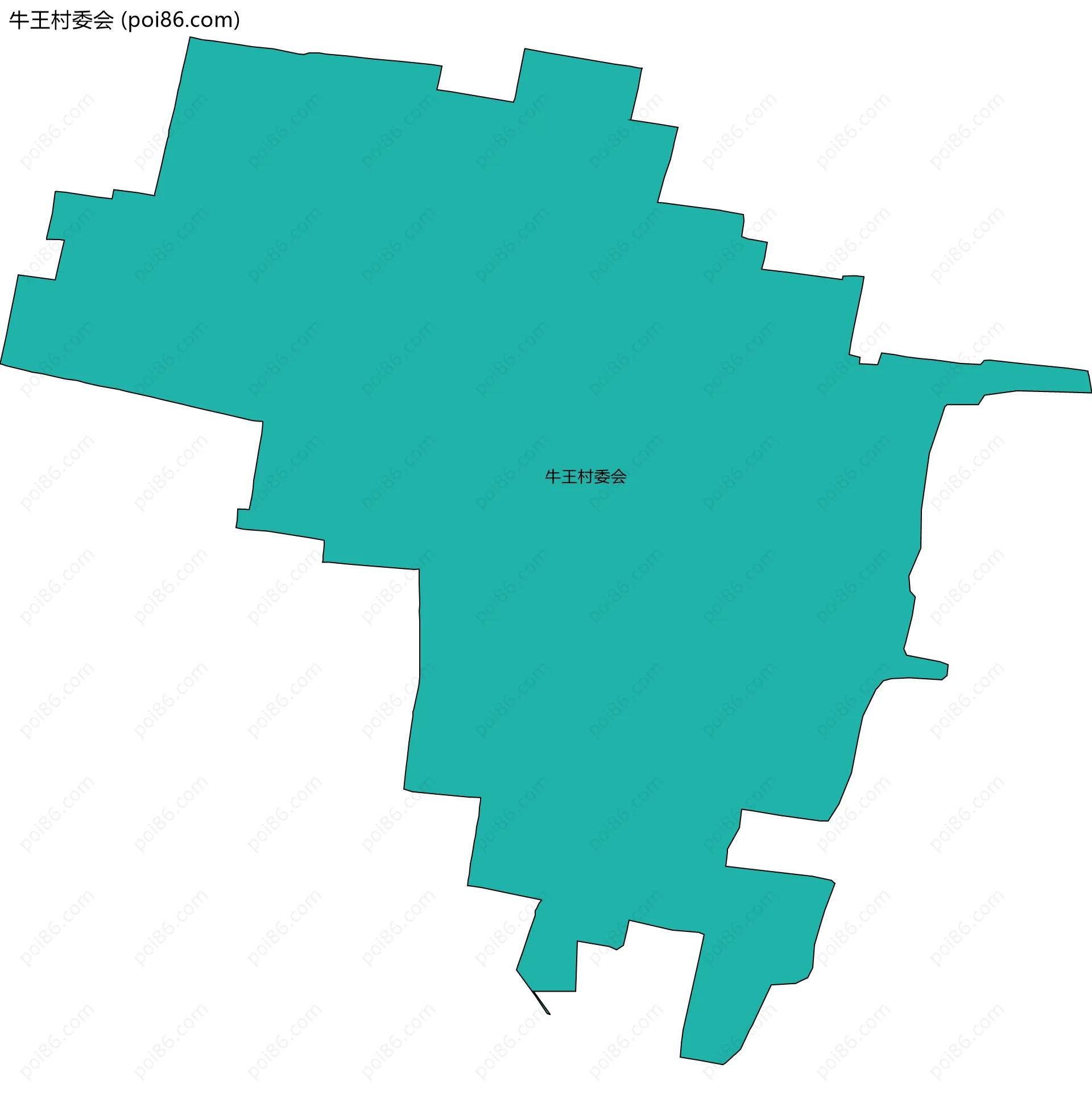 牛王村委会边界地图