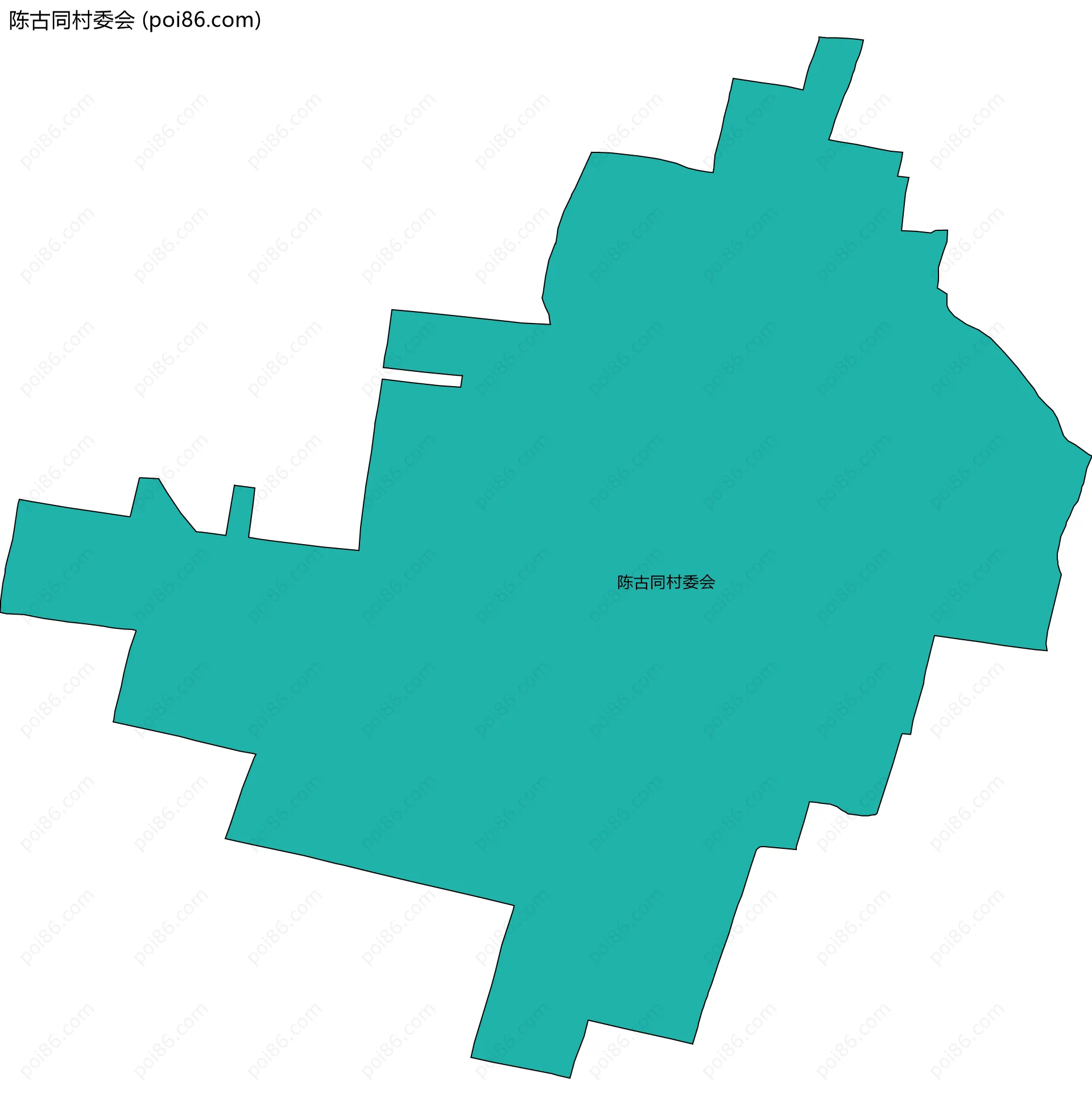 陈古同村委会边界地图