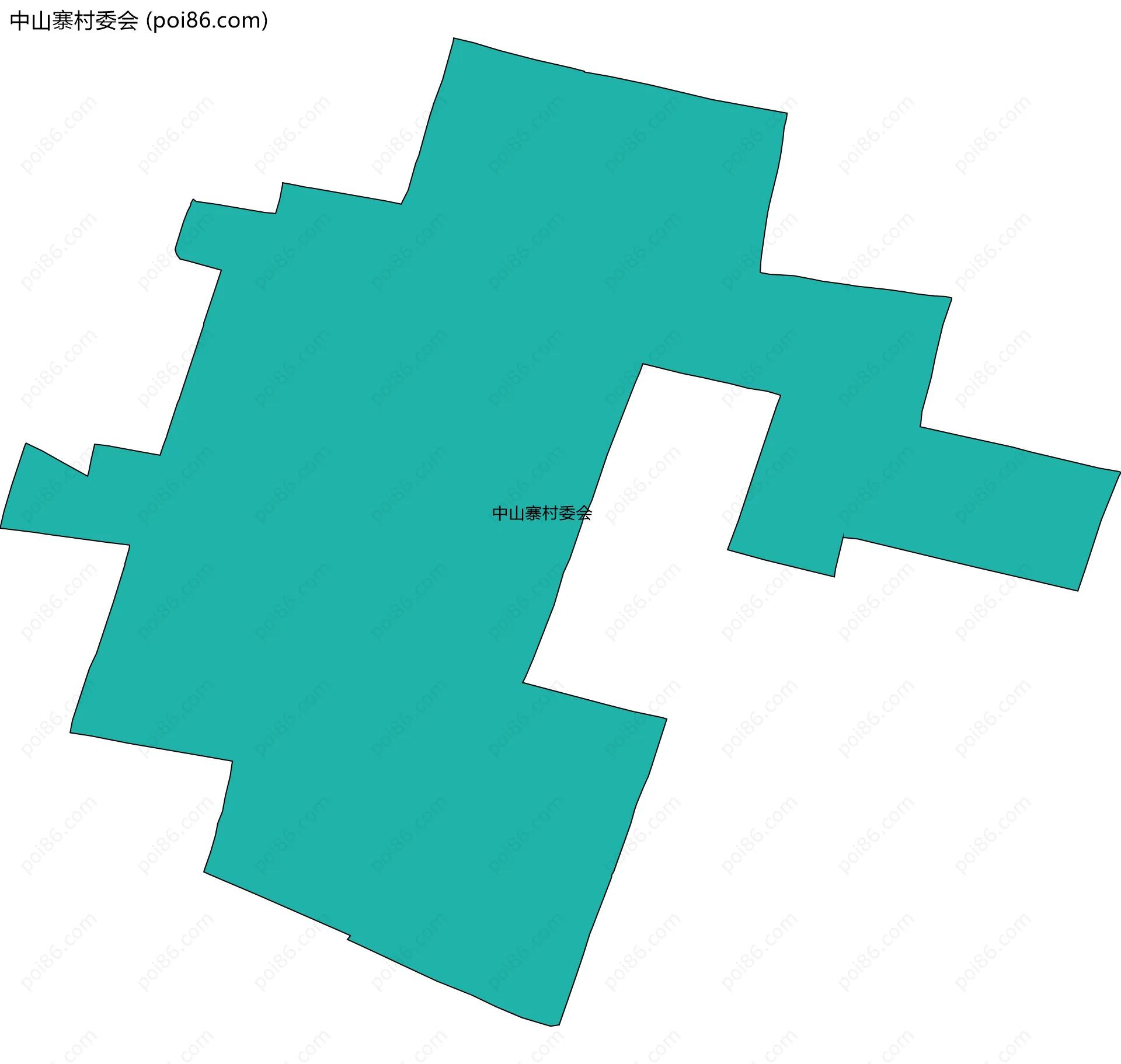 中山寨村委会边界地图