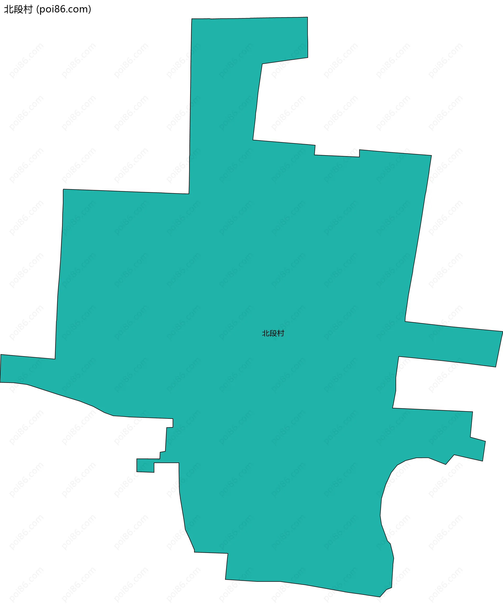 北段村边界地图