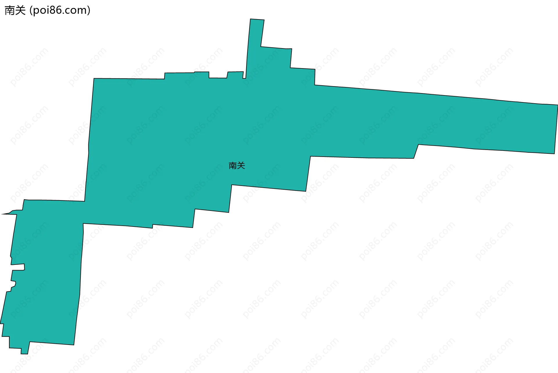 南关边界地图