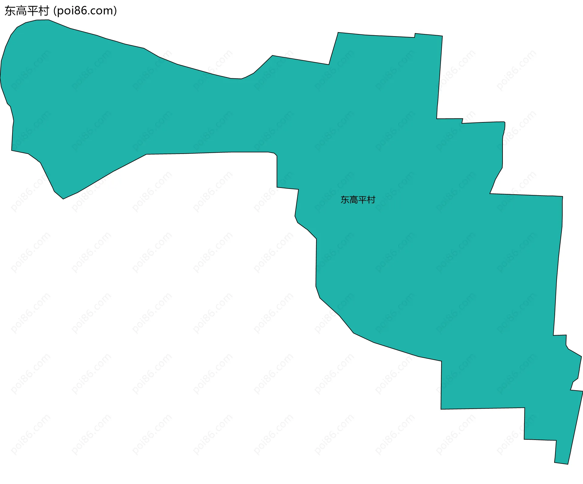 东高平村边界地图