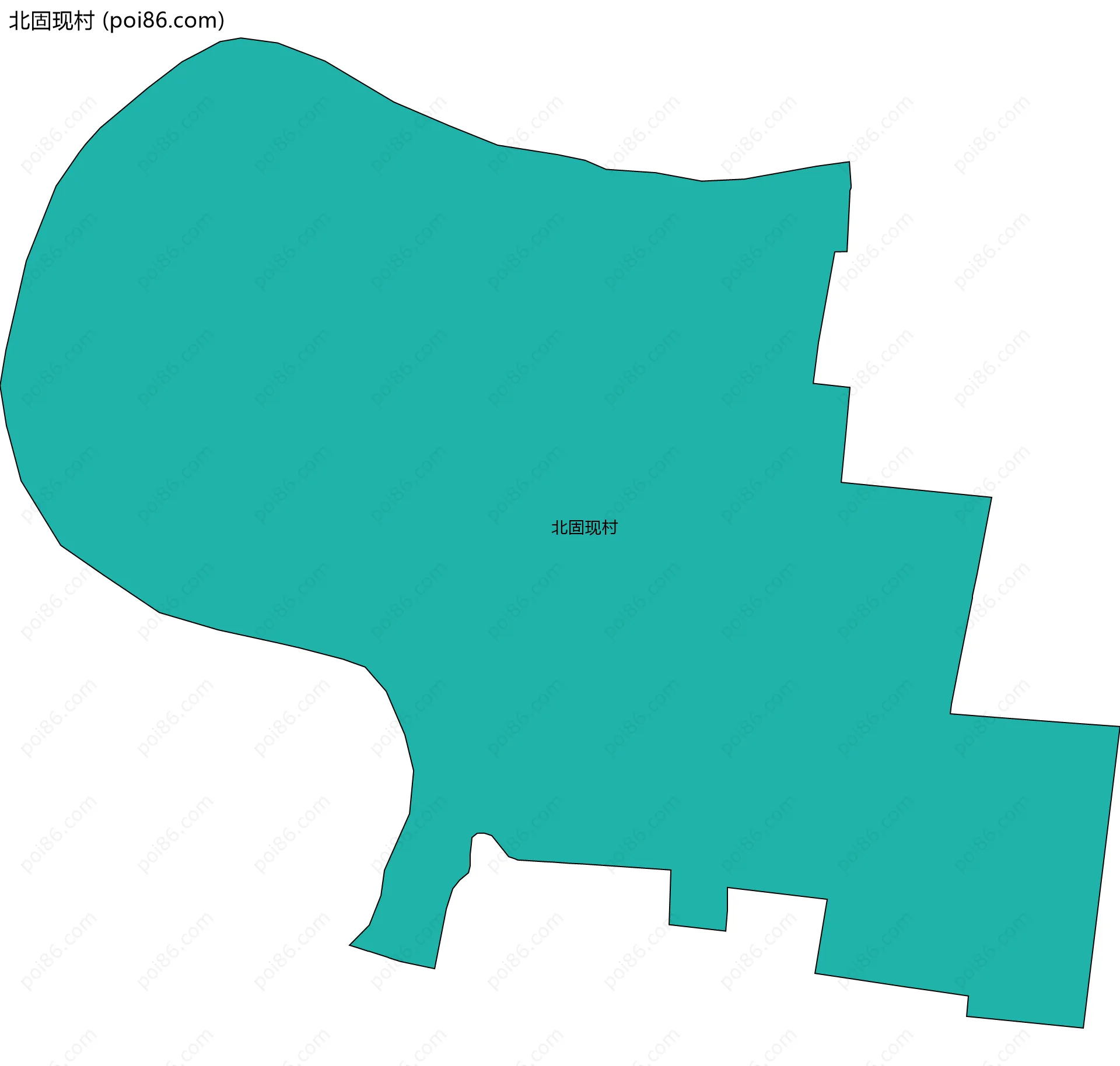 北固现村边界地图
