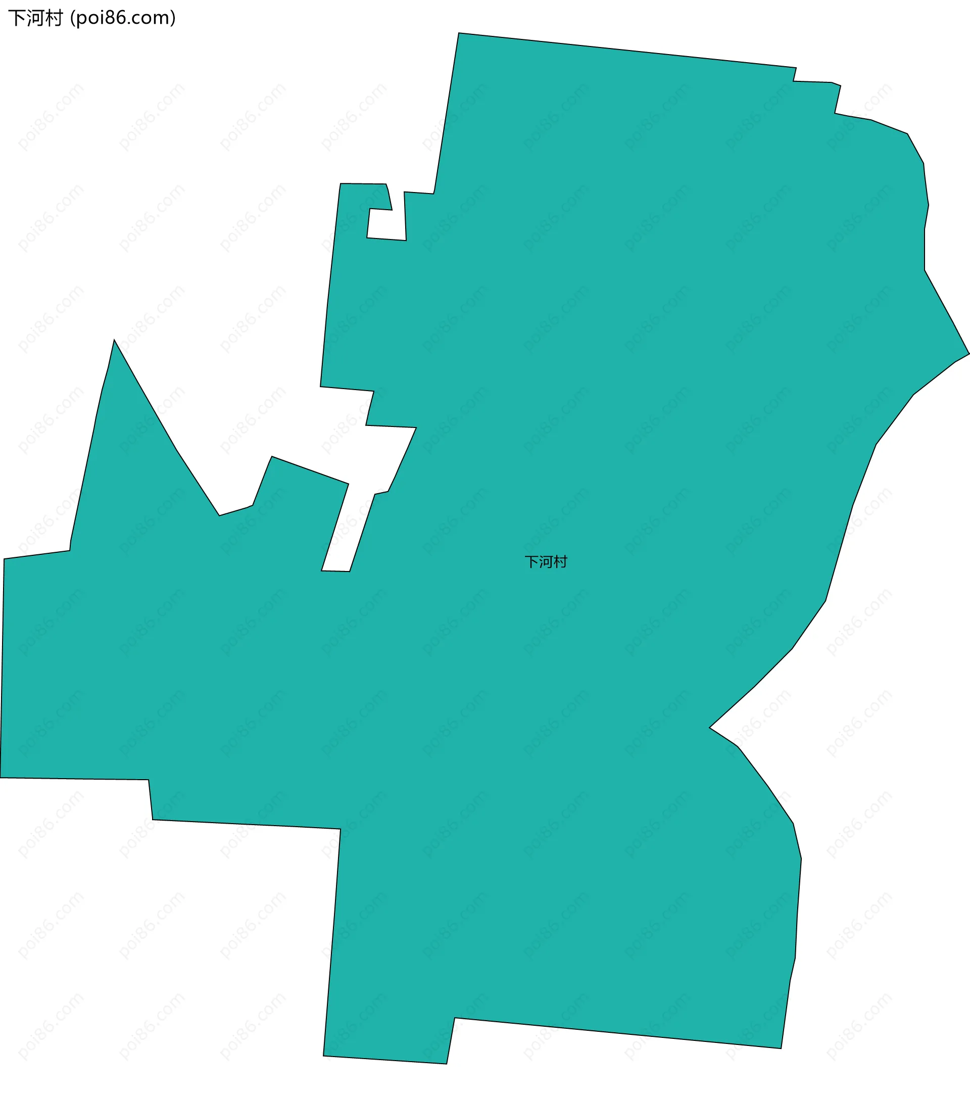 下河村边界地图