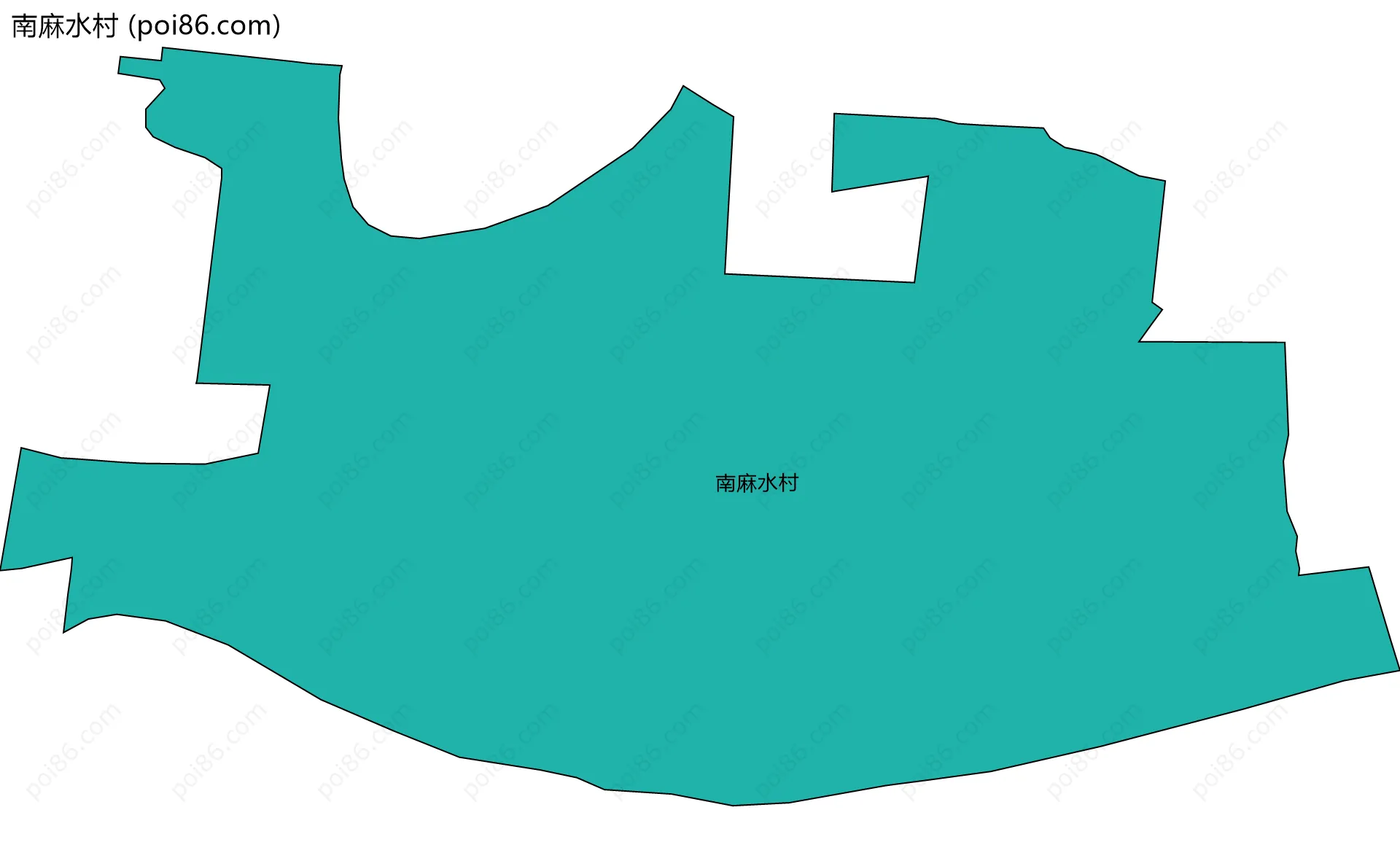南麻水村边界地图