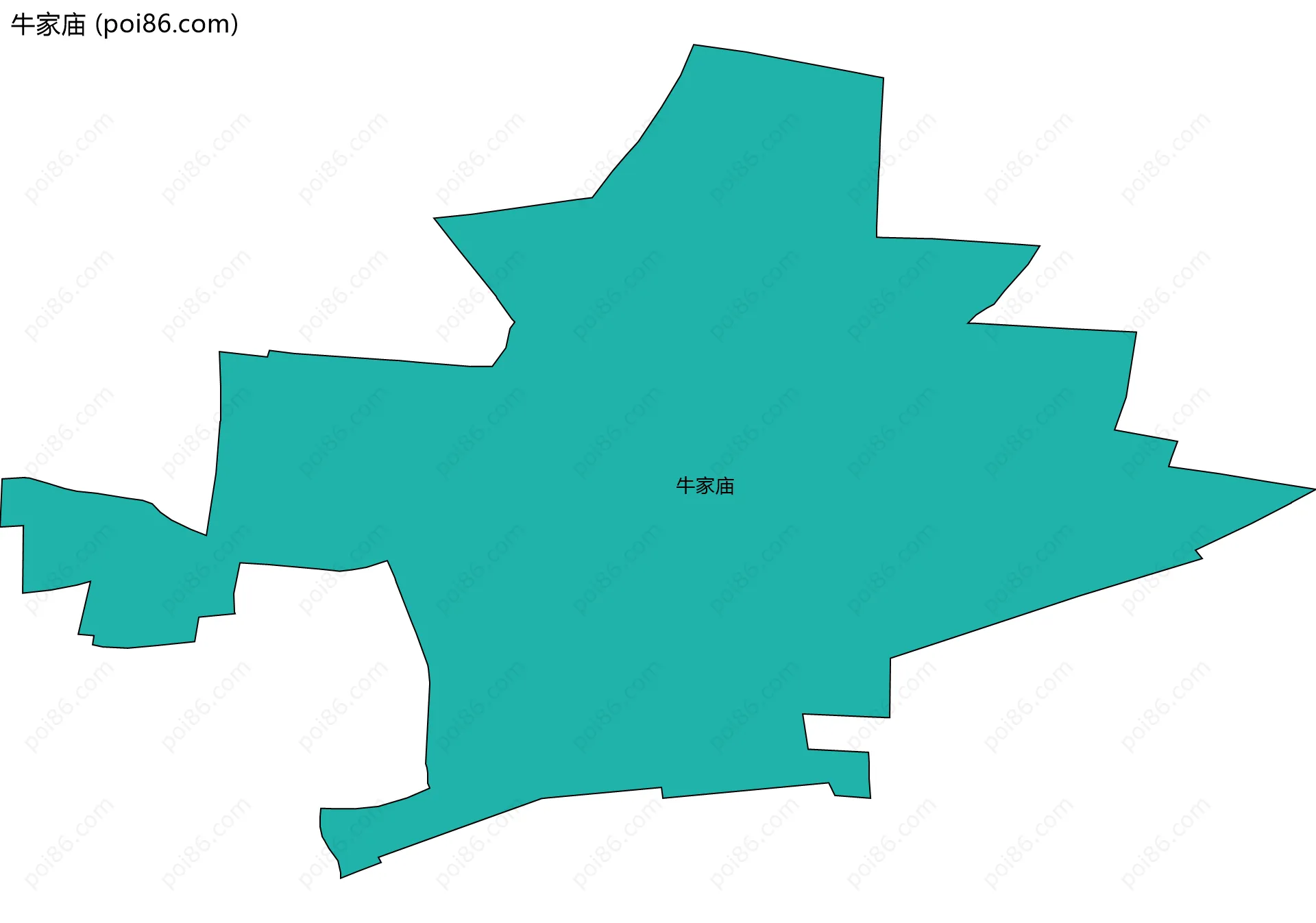 牛家庙边界地图