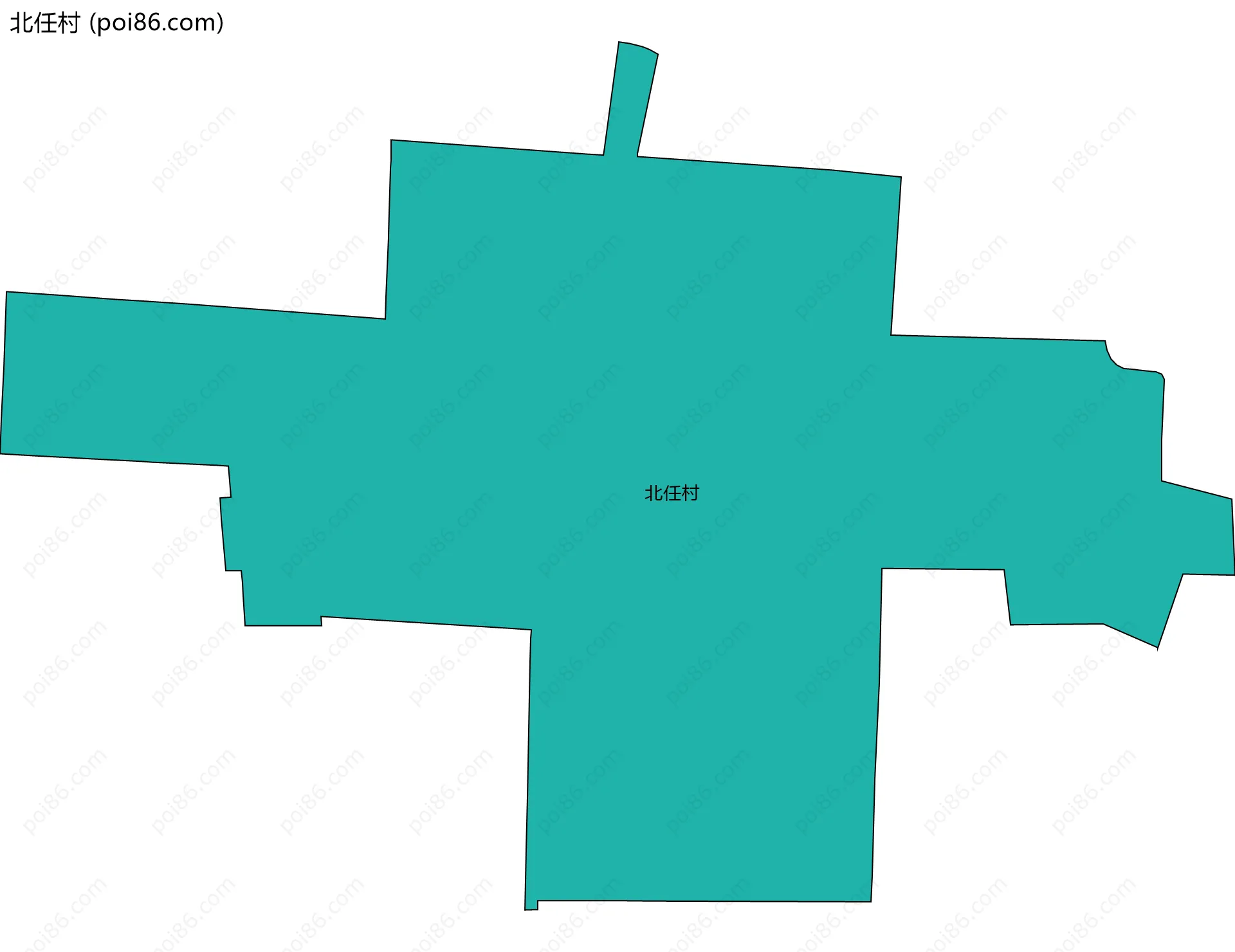 北任村边界地图