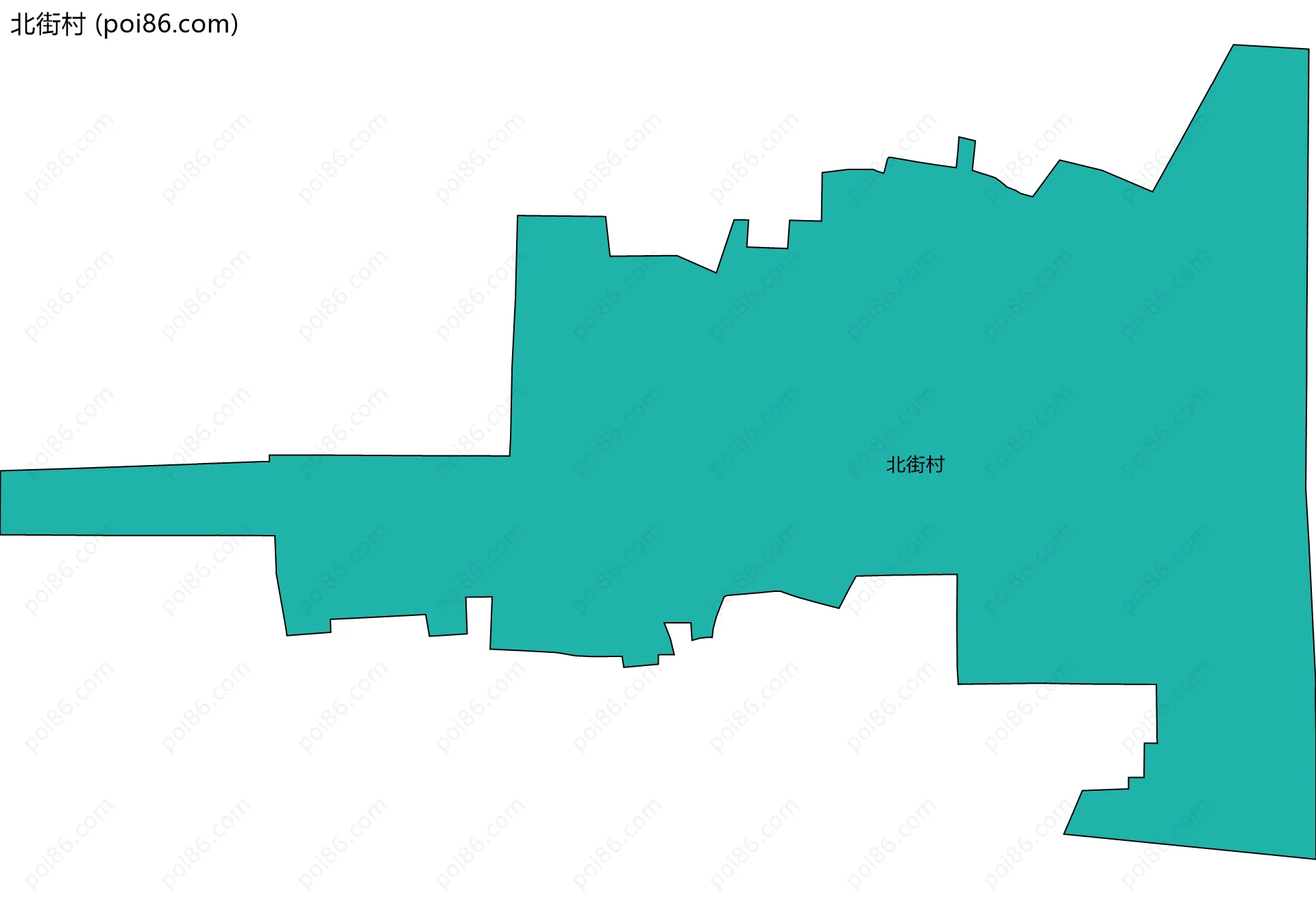 北街村边界地图