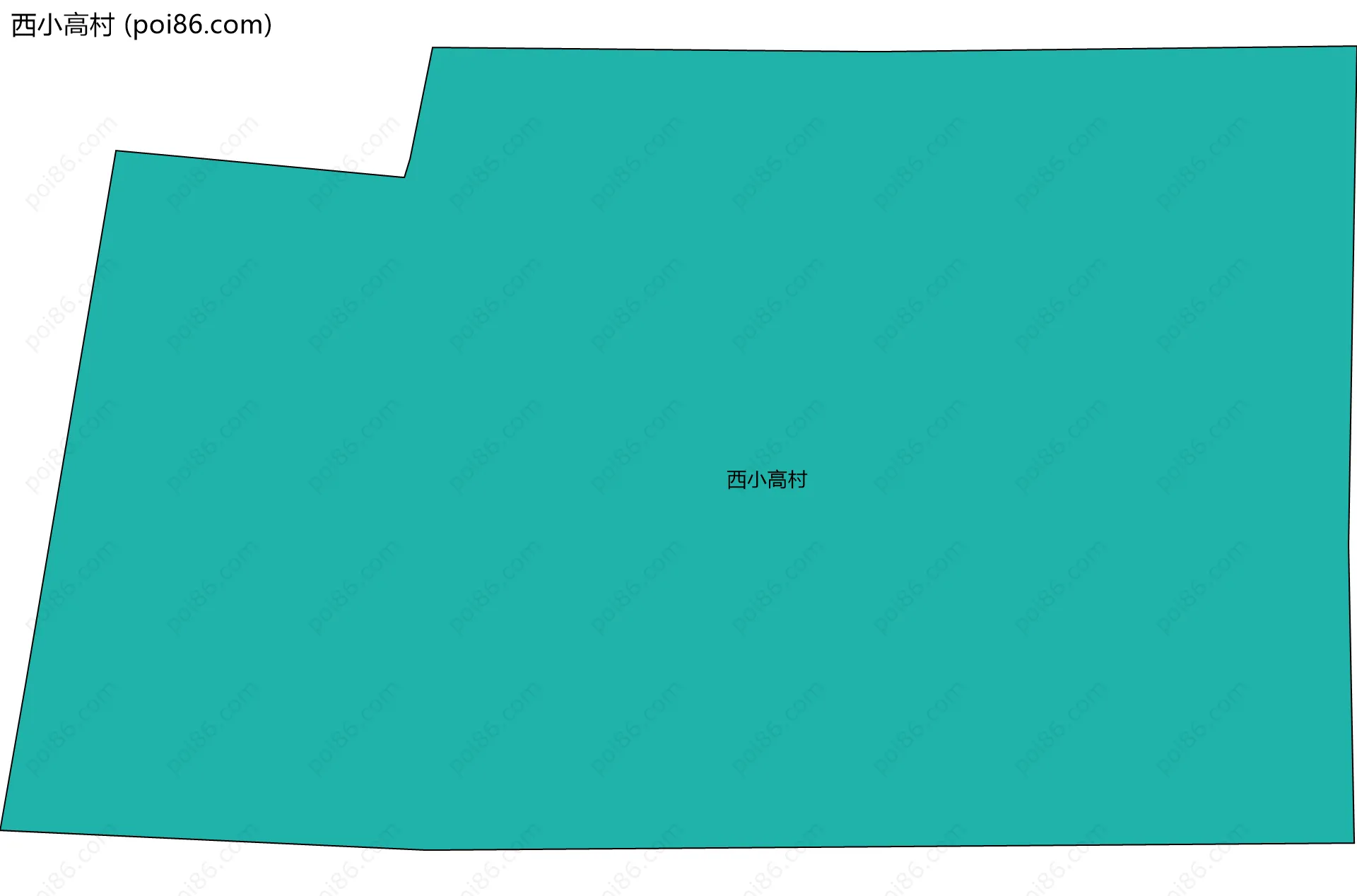 西小高村边界地图