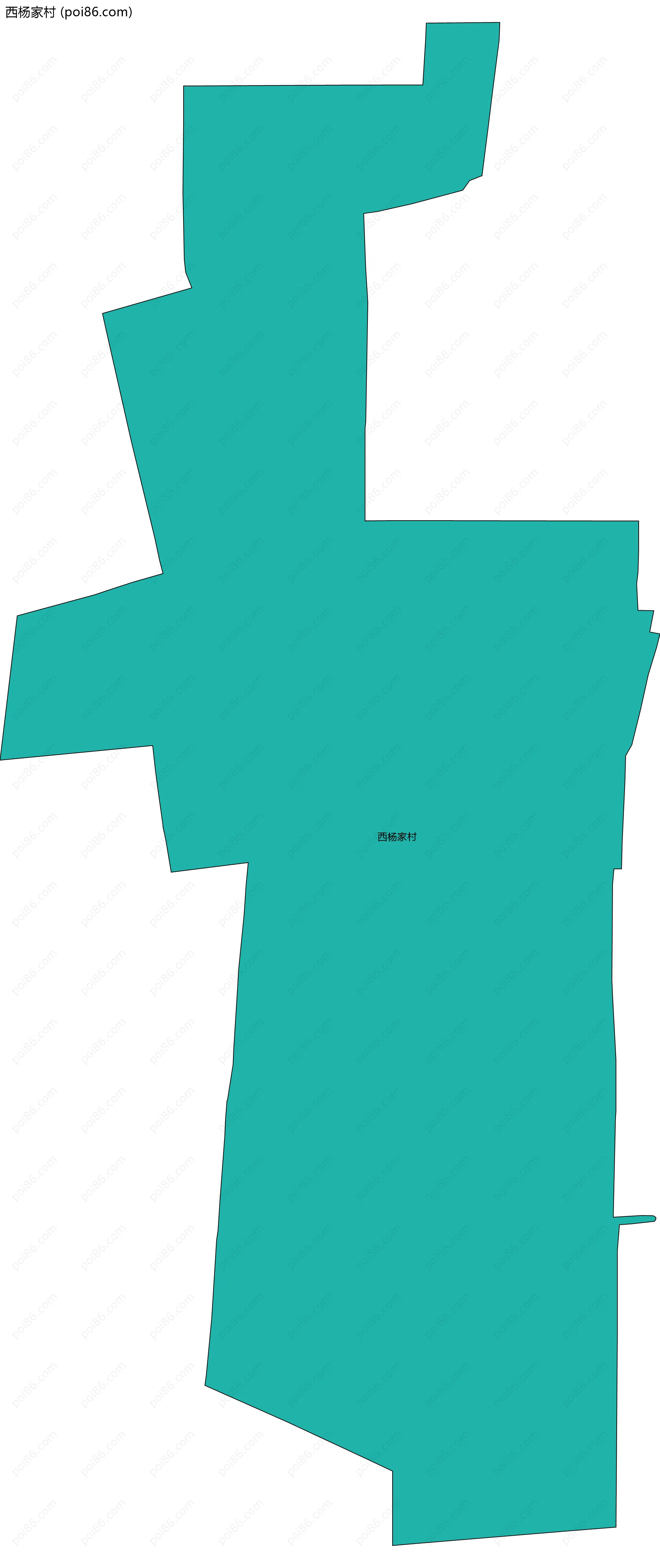 西杨家村边界地图