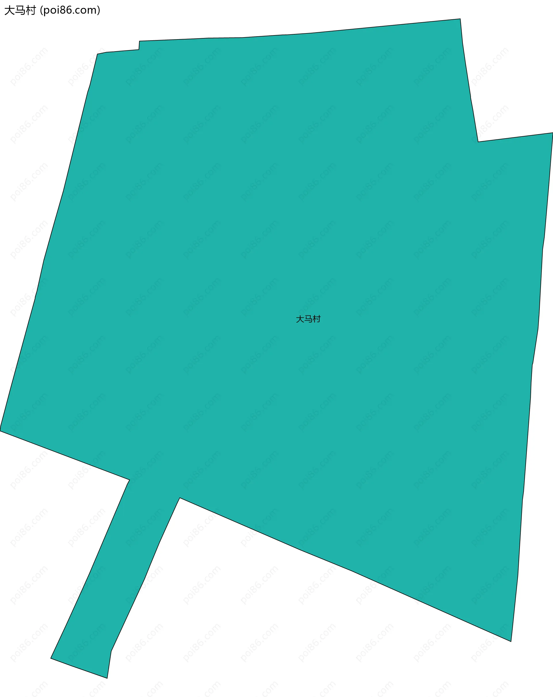 大马村边界地图