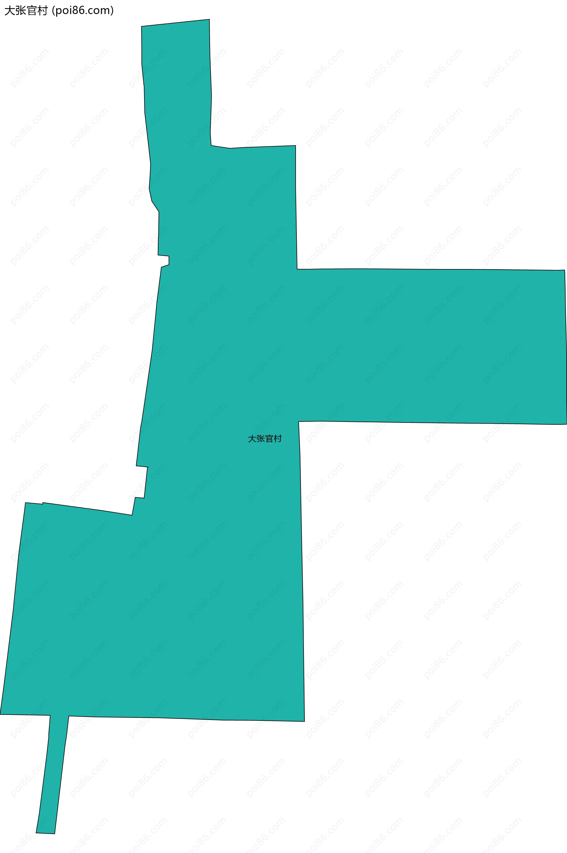 大张官村边界地图