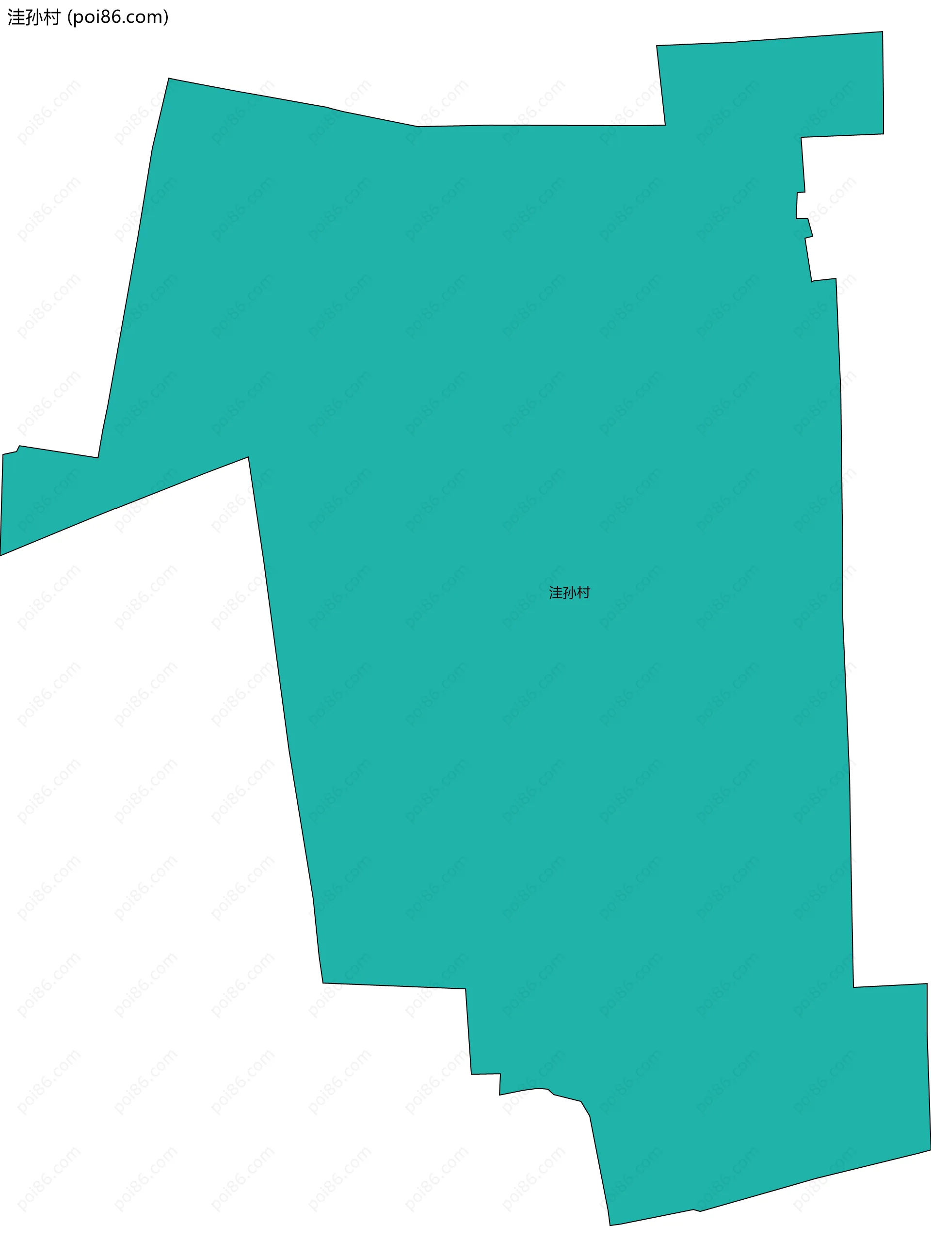 洼孙村边界地图