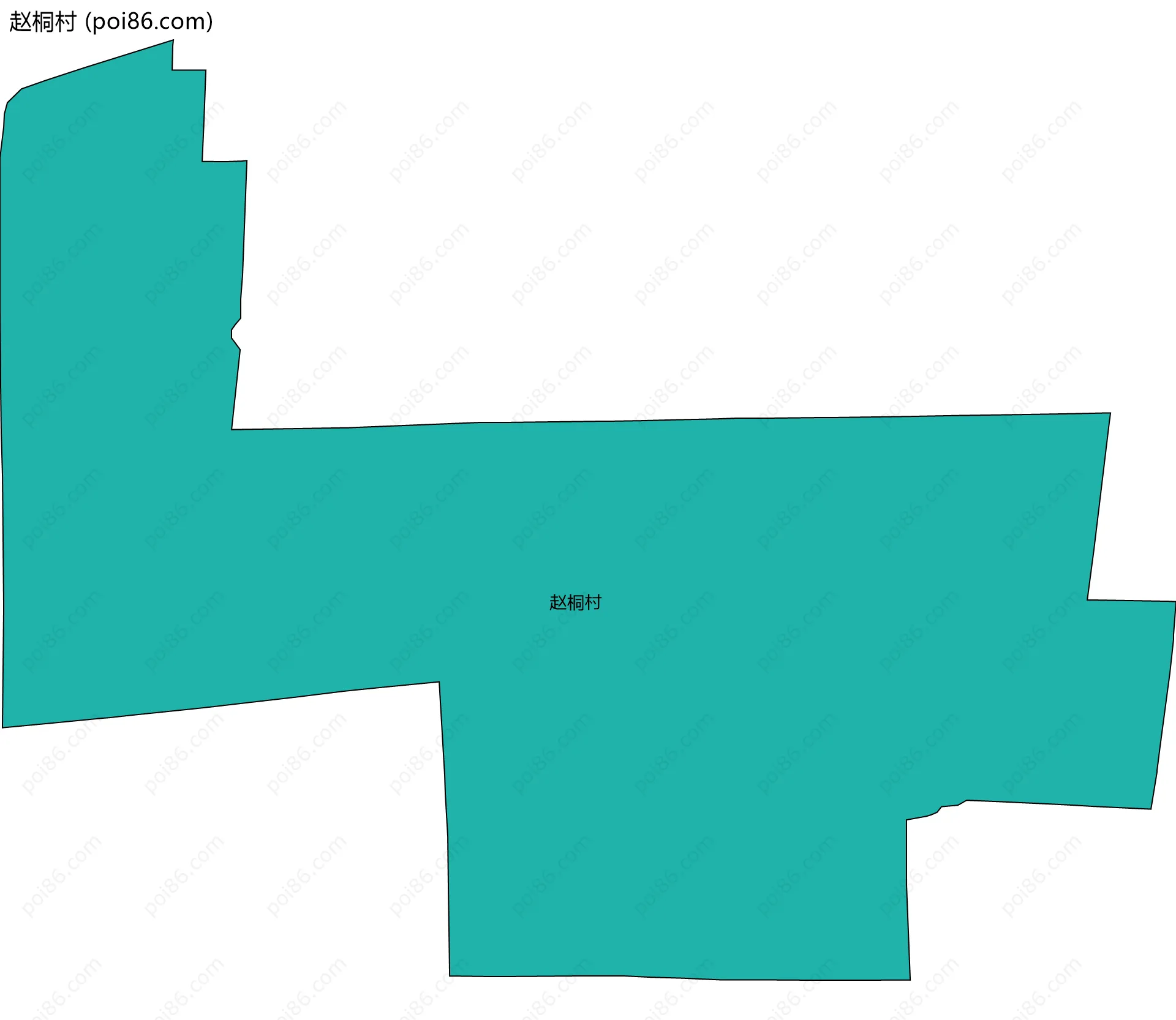 赵桐村边界地图