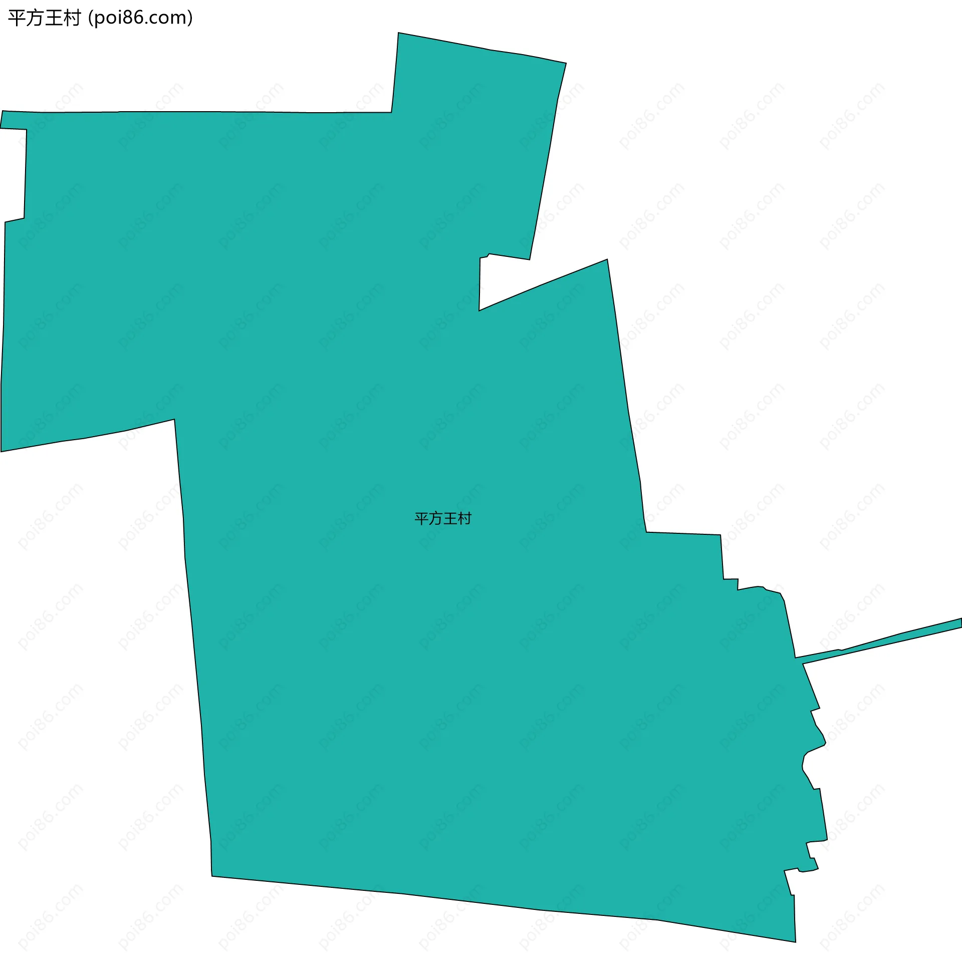 平方王村边界地图