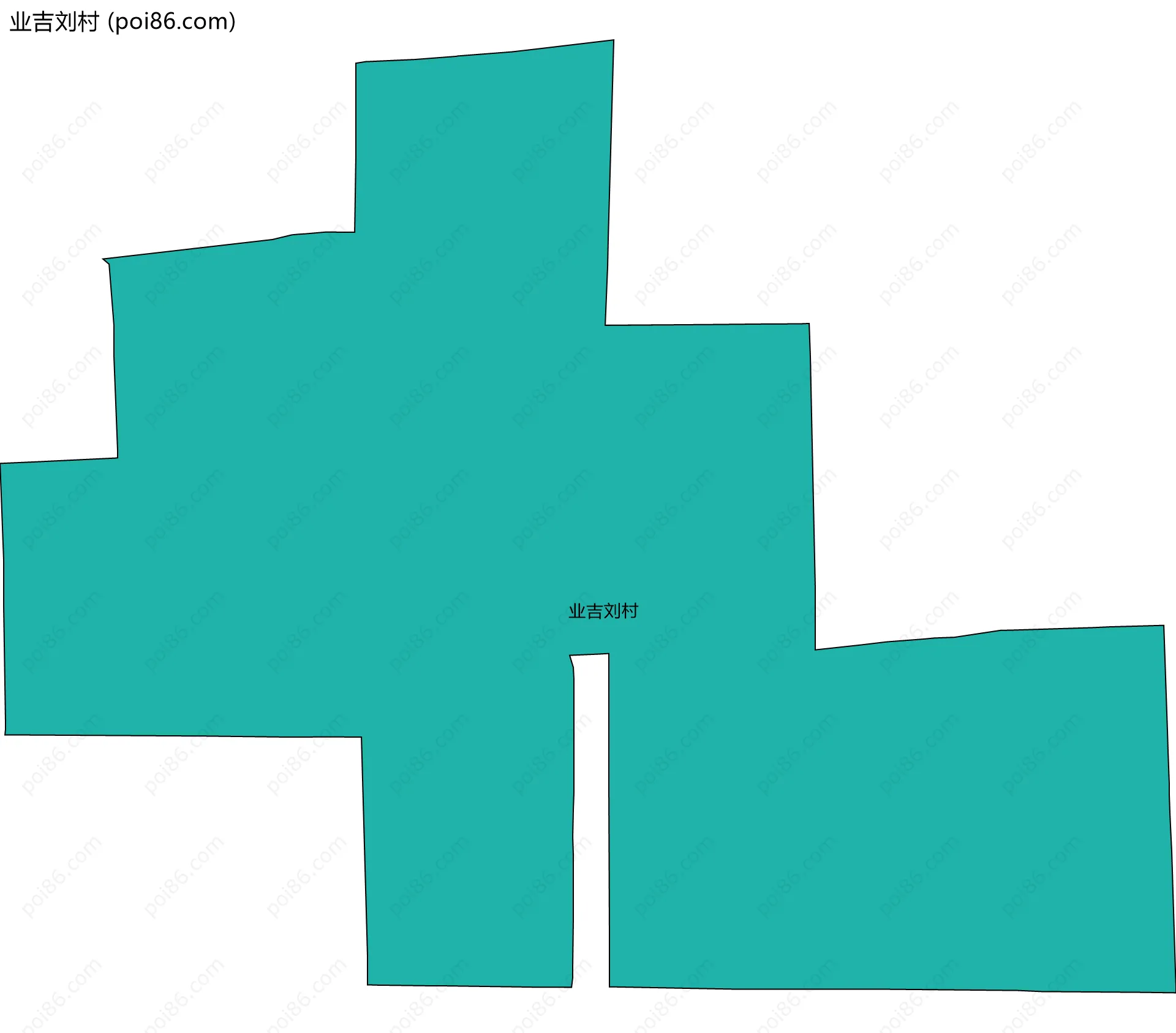 业吉刘村边界地图