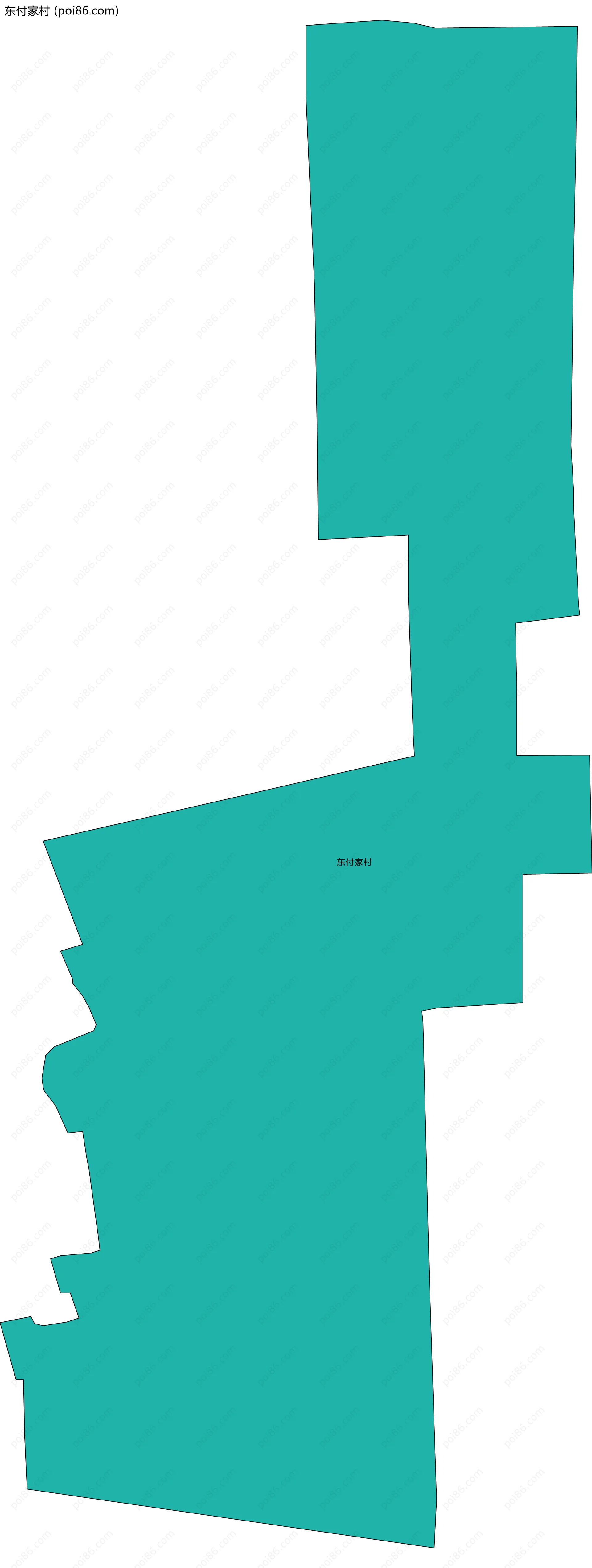 东付家村边界地图