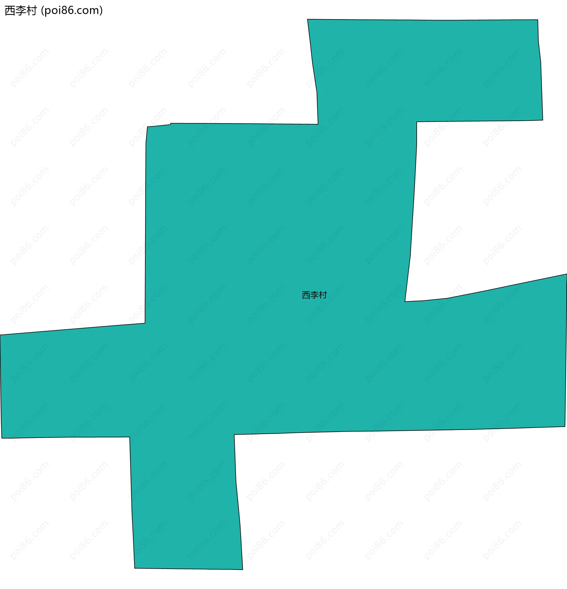 西李村边界地图