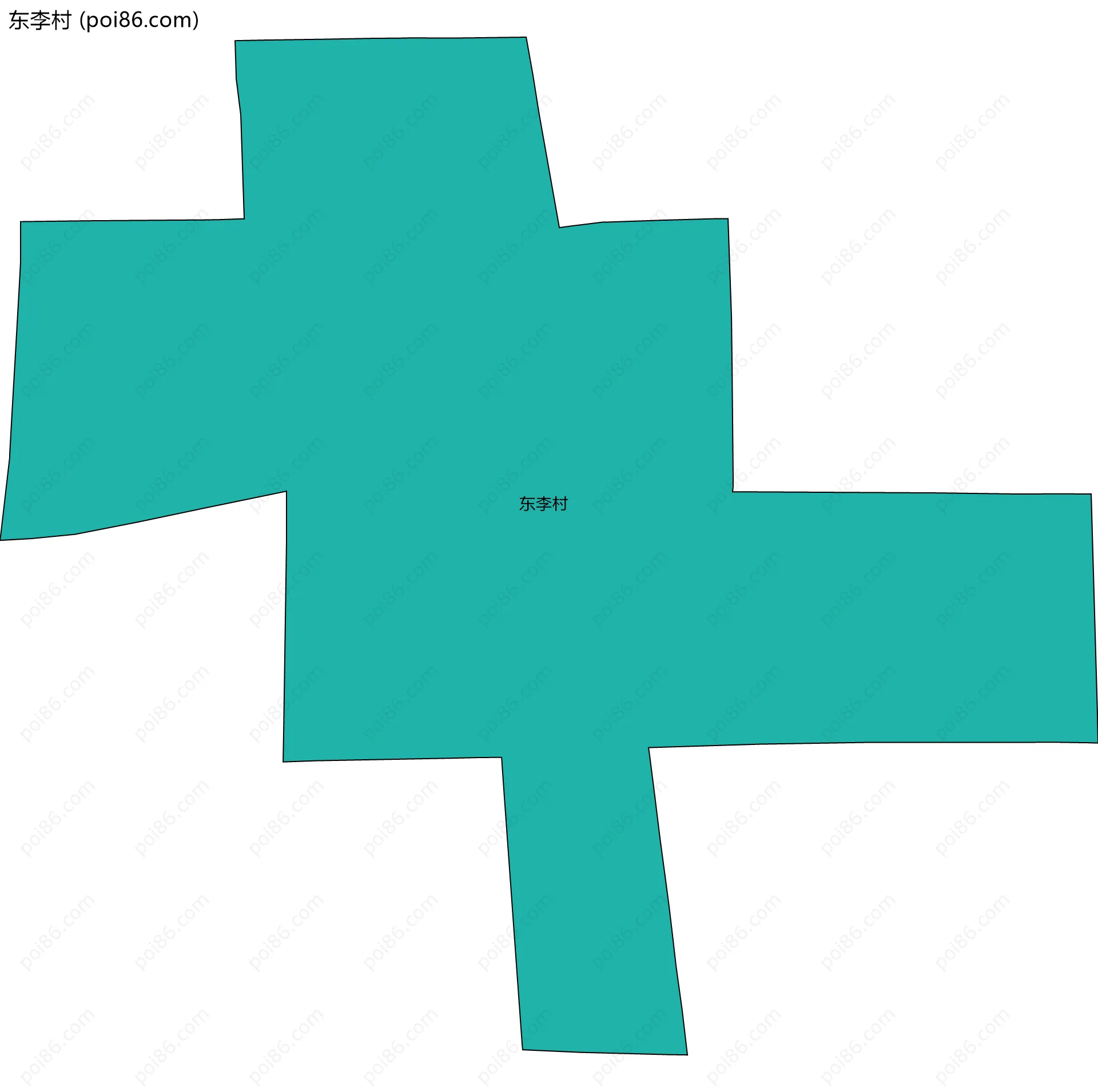 东李村边界地图