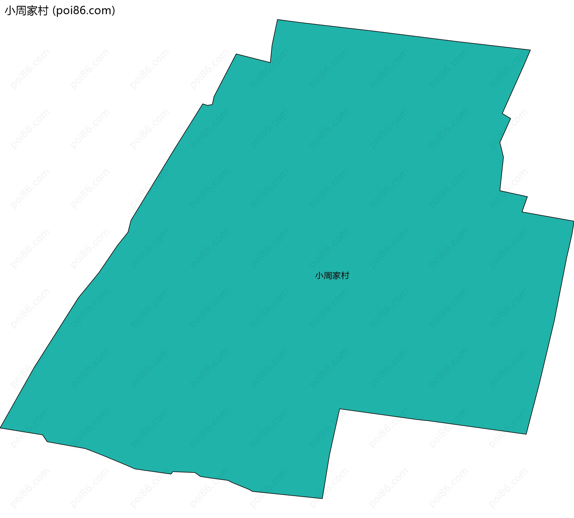 小周家村边界地图
