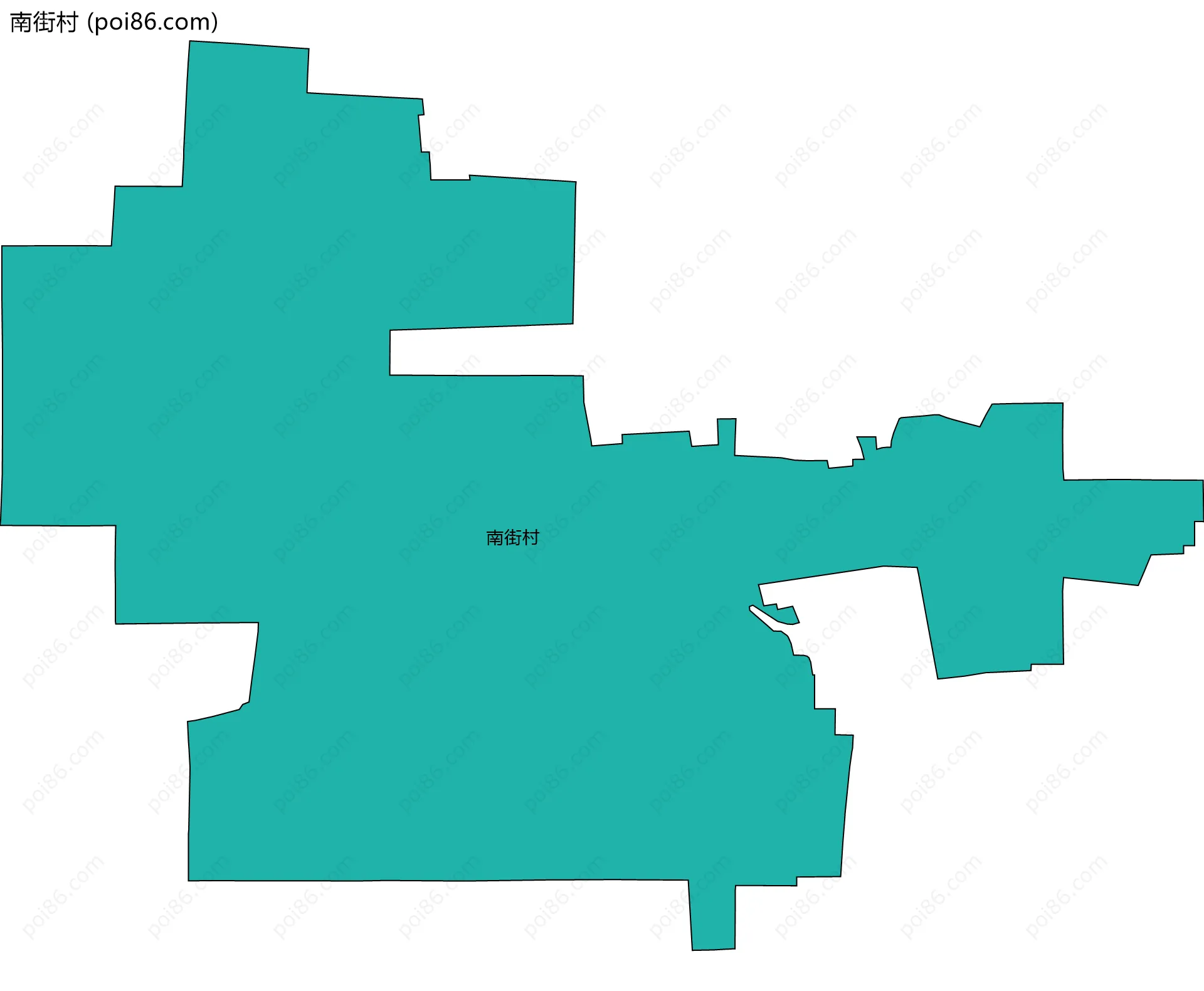 南街村边界地图