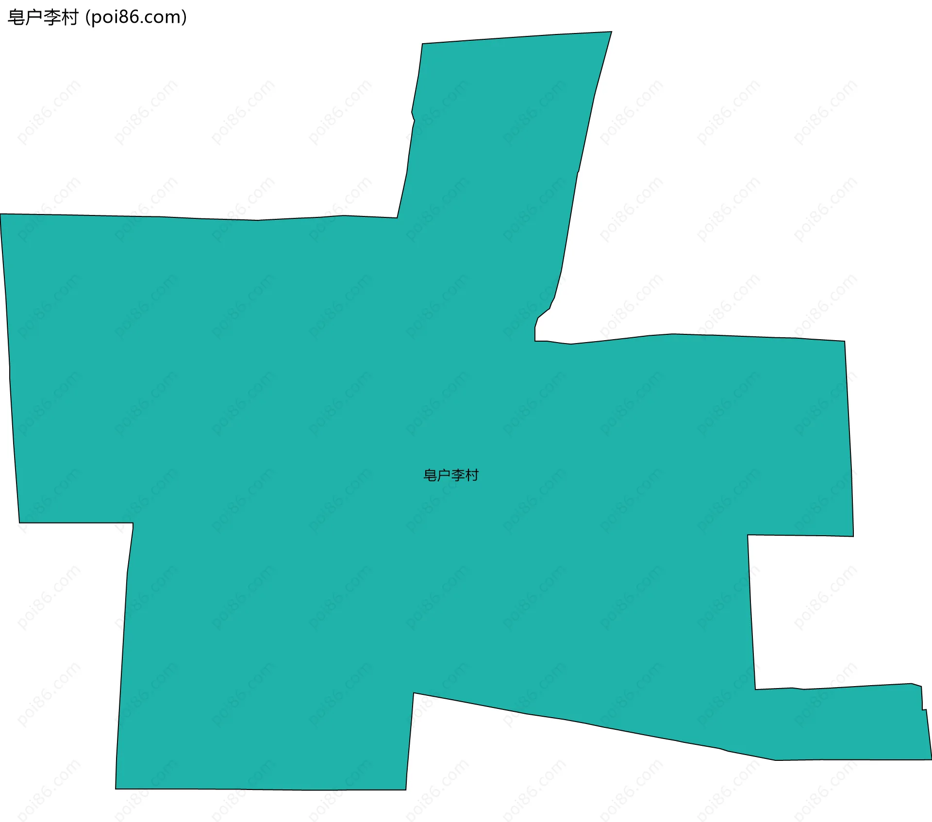 皂户李村边界地图