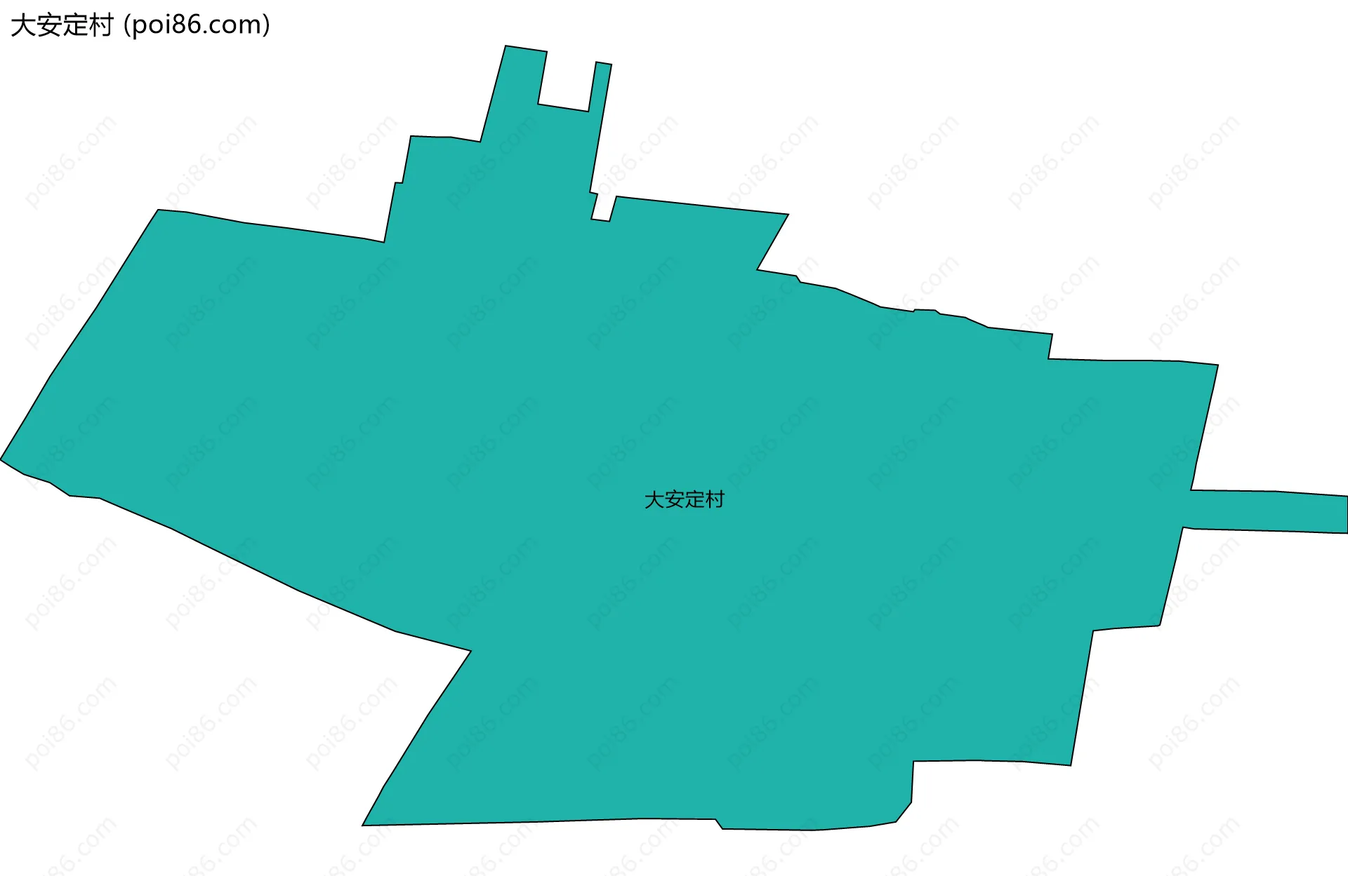 大安定村边界地图