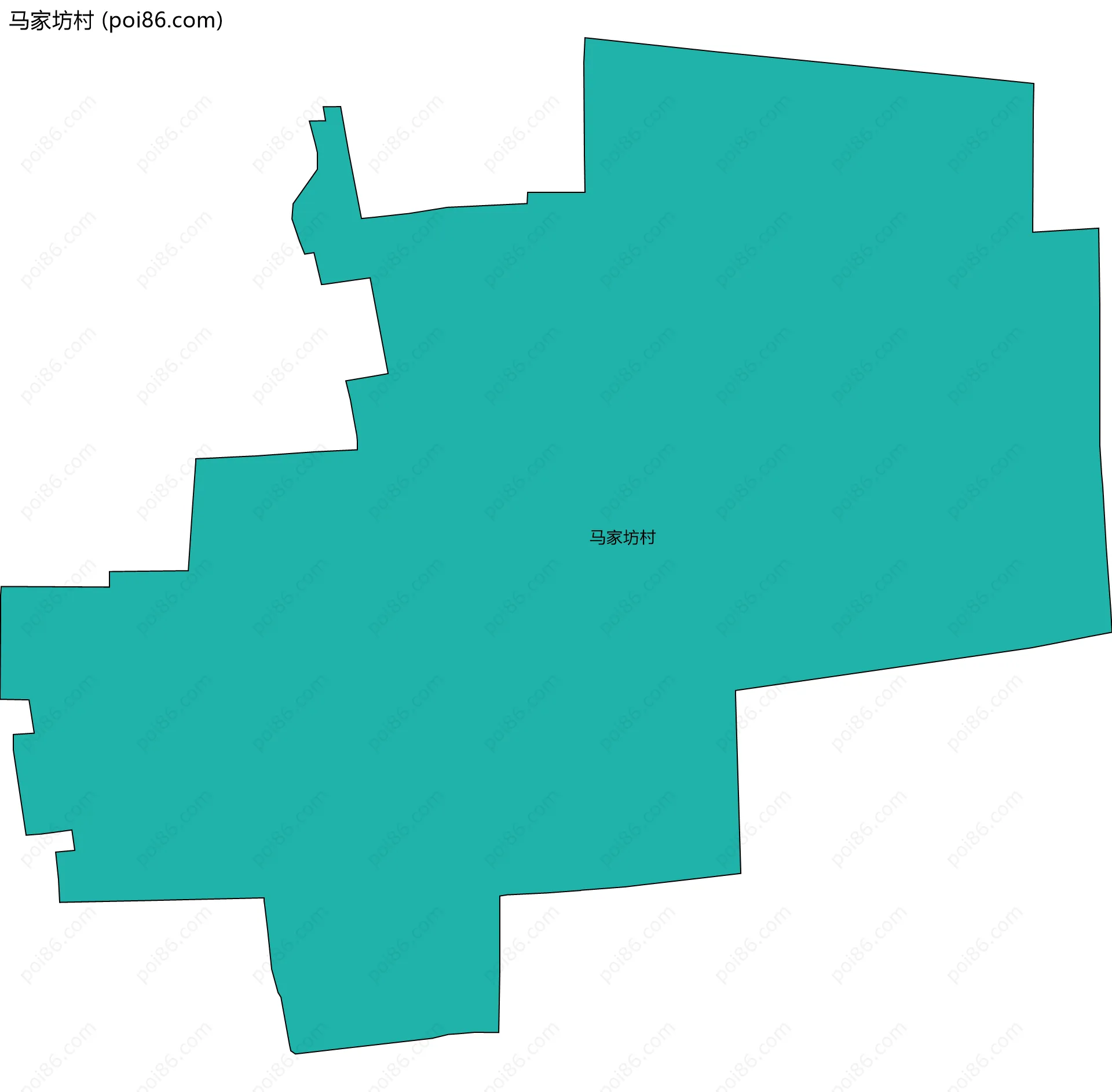 马家坊村边界地图