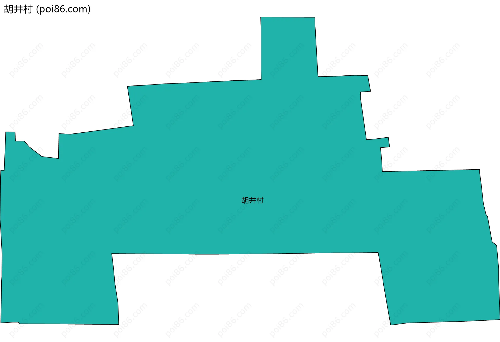 胡井村边界地图