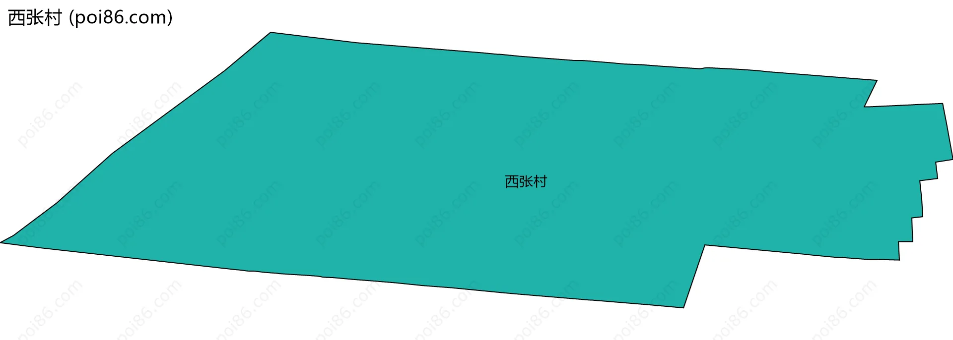 西张村边界地图