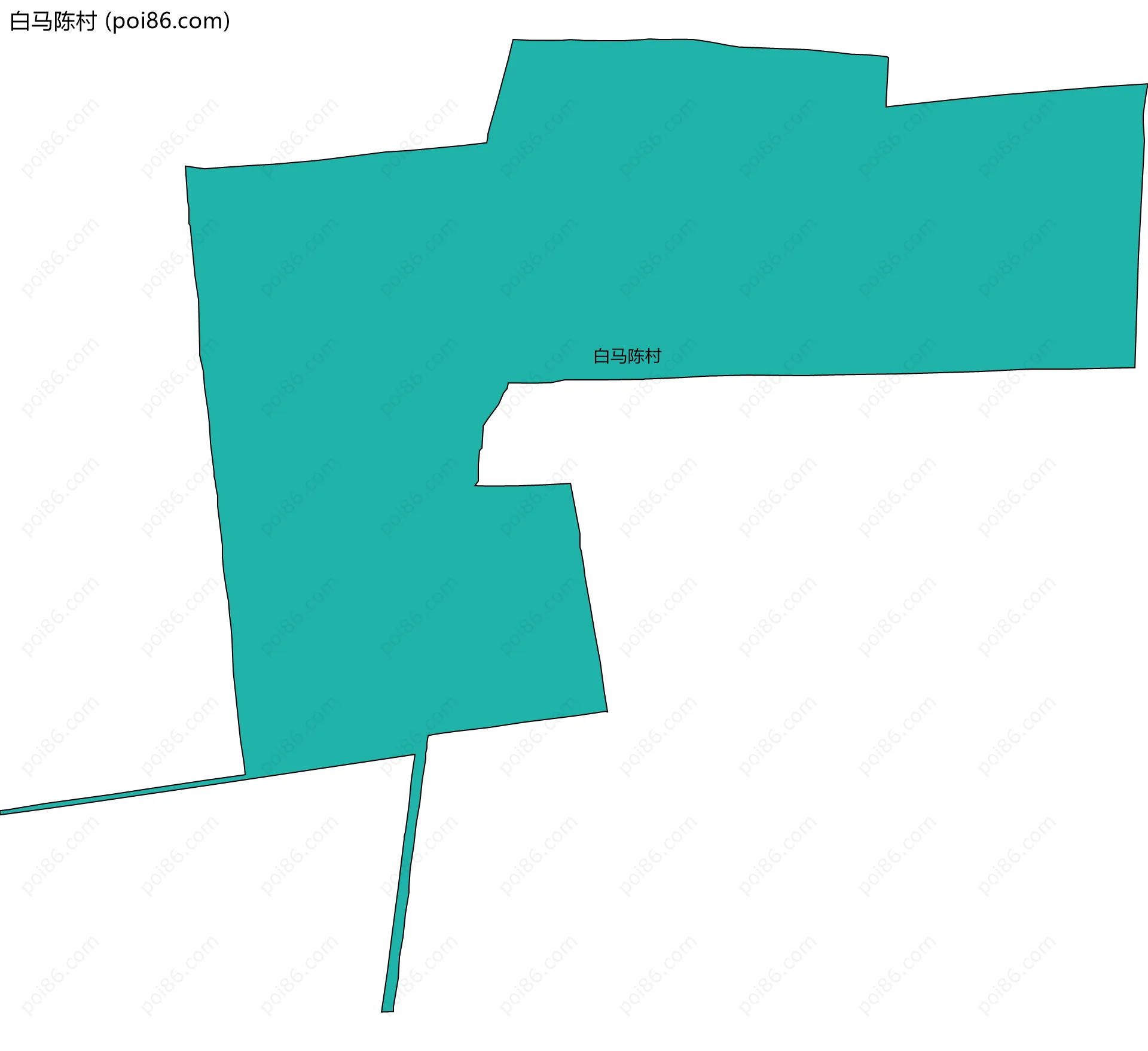 白马陈村边界地图