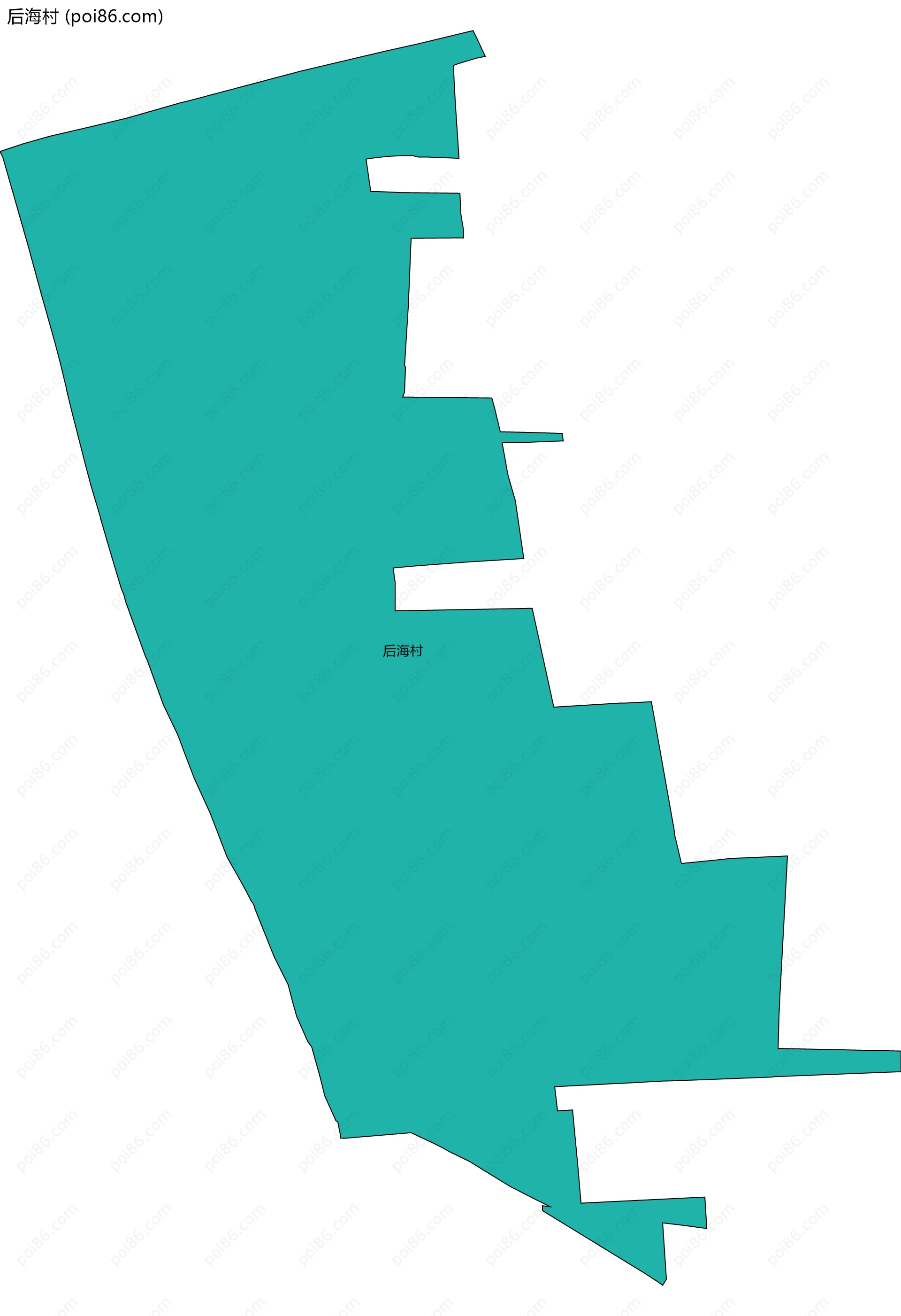 后海村边界地图