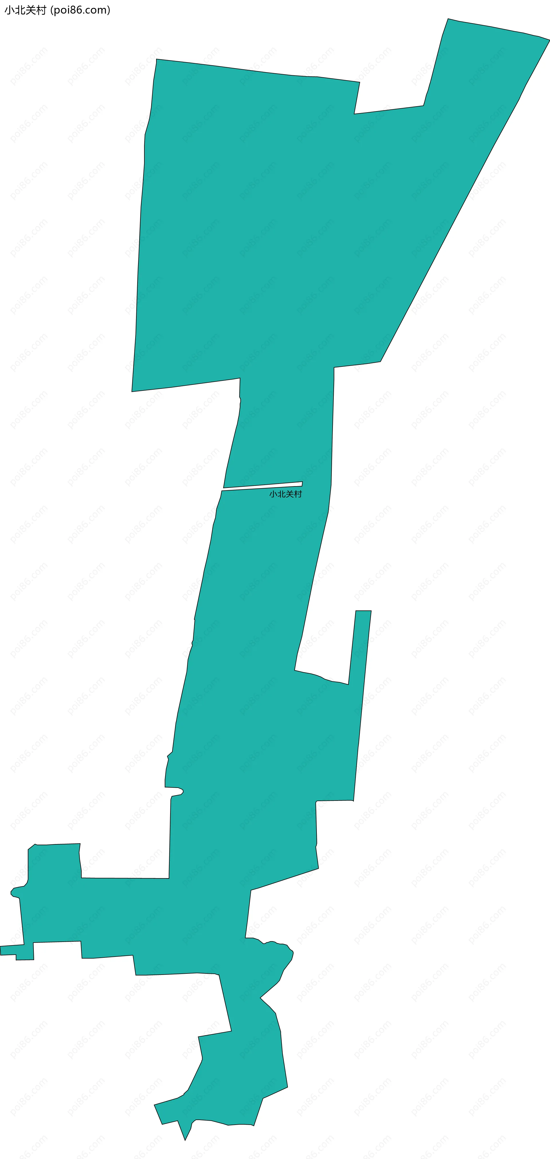 小北关村边界地图