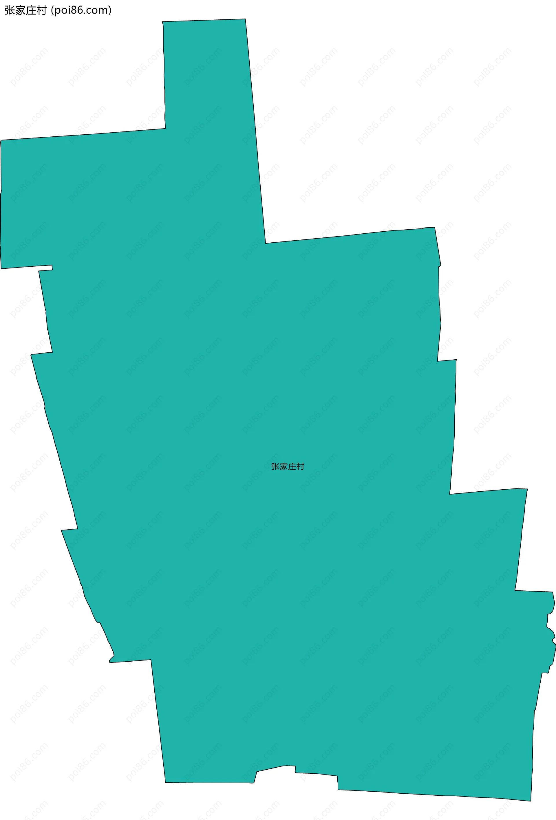 张家庄村边界地图