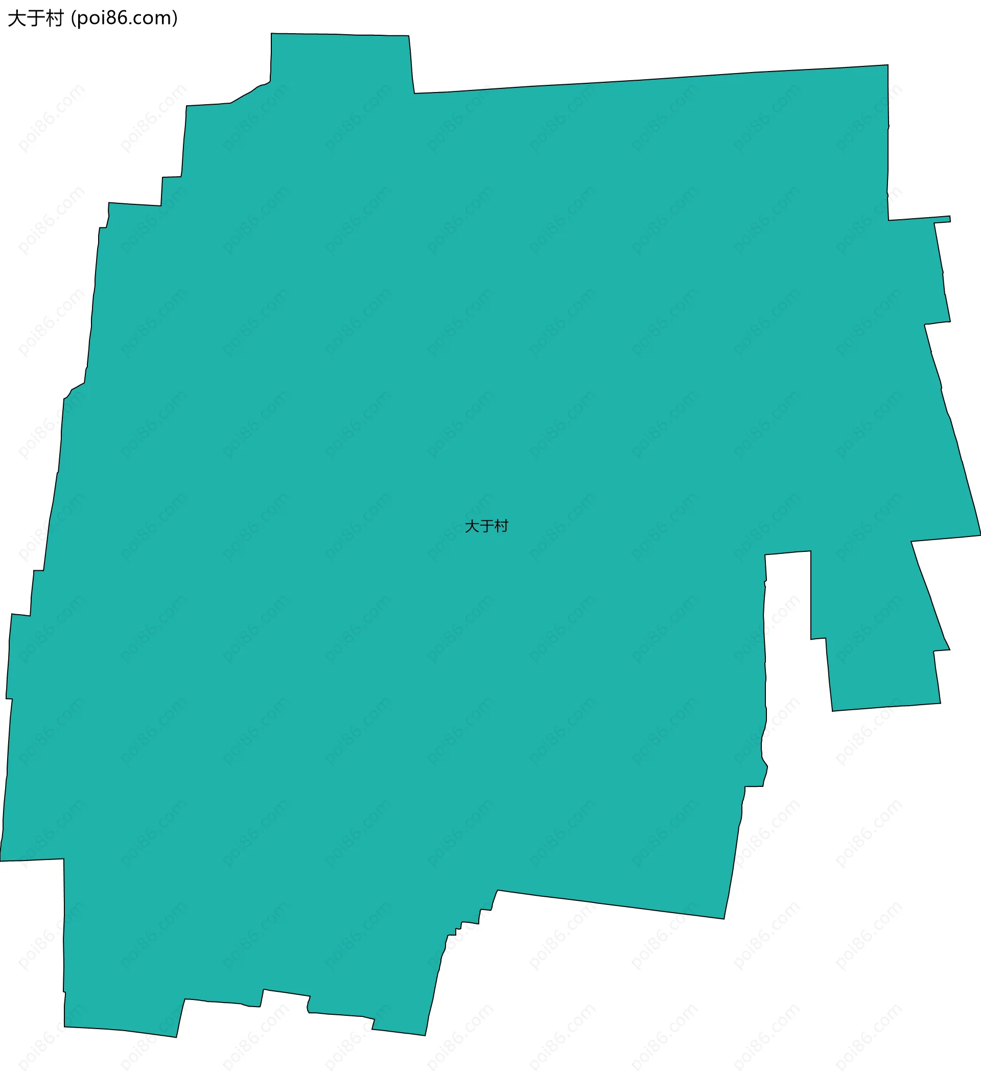 大于村边界地图