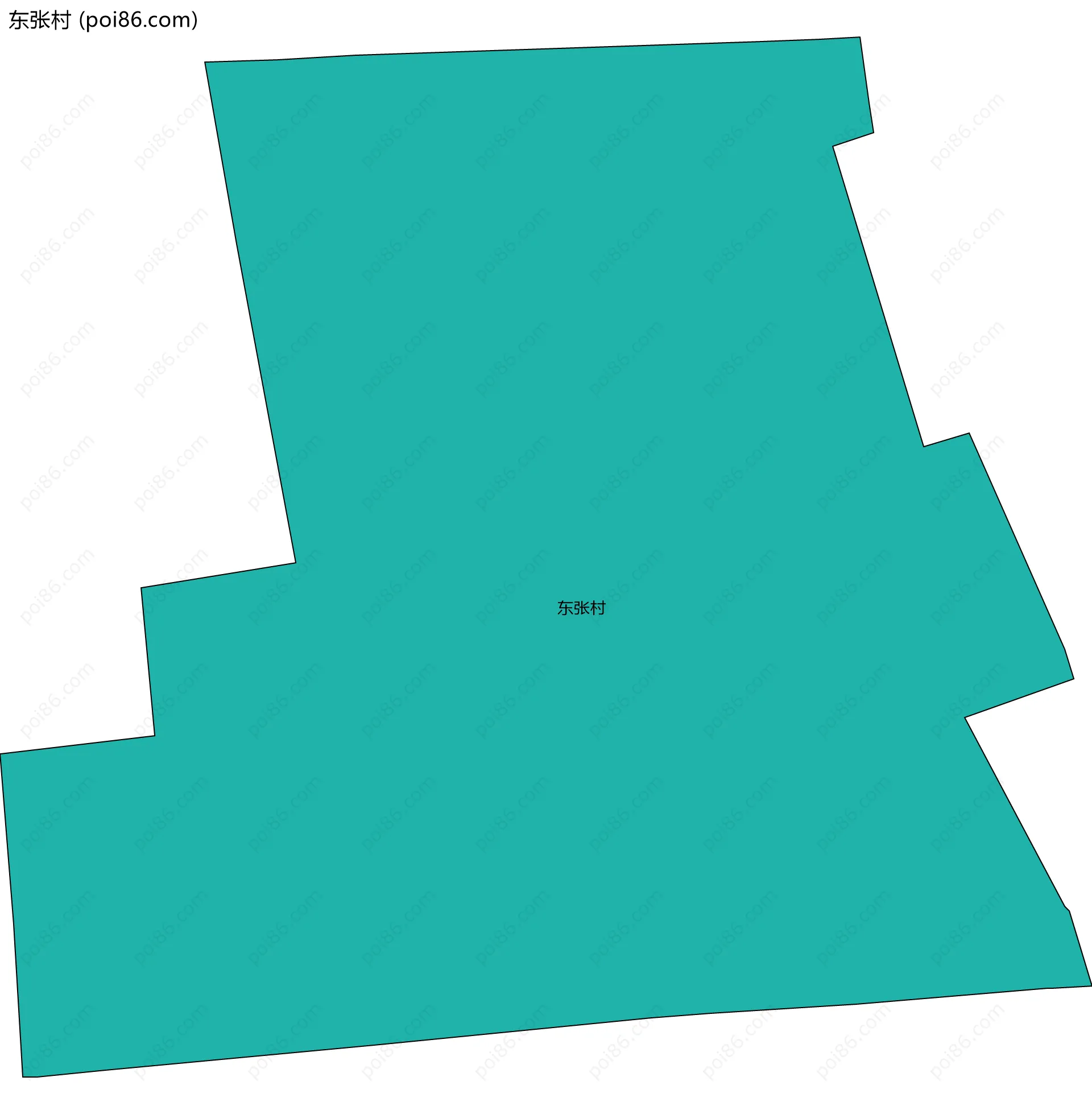 东张村边界地图