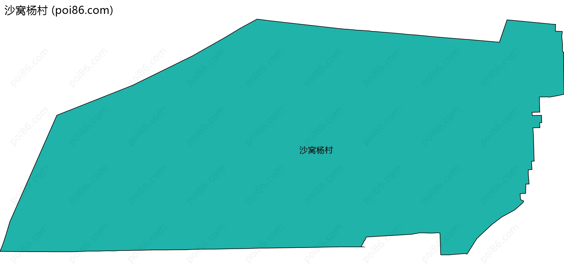 沙窝杨村边界地图