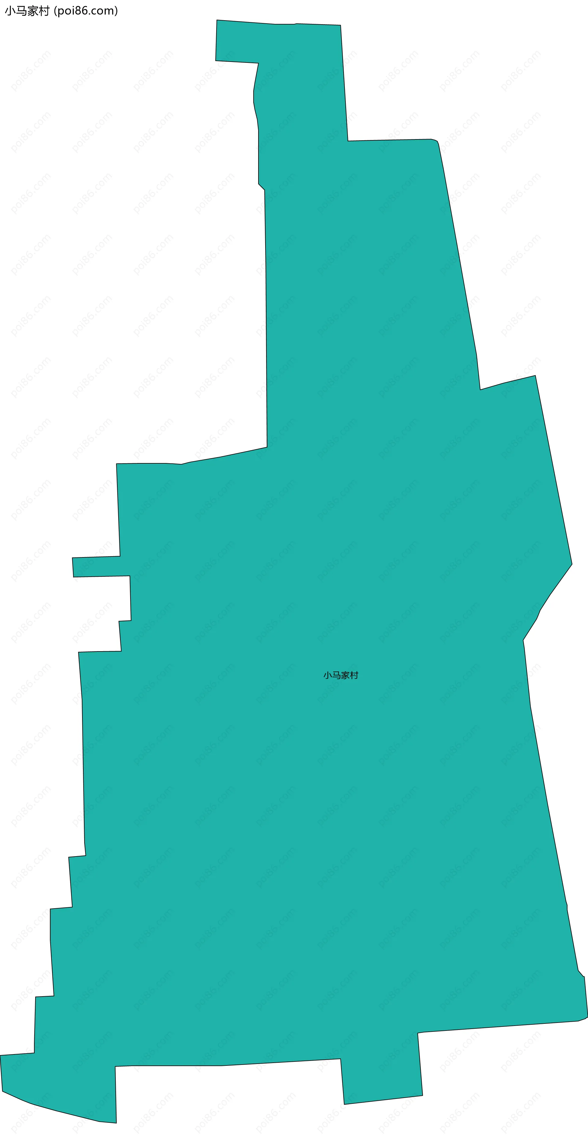 小马家村边界地图