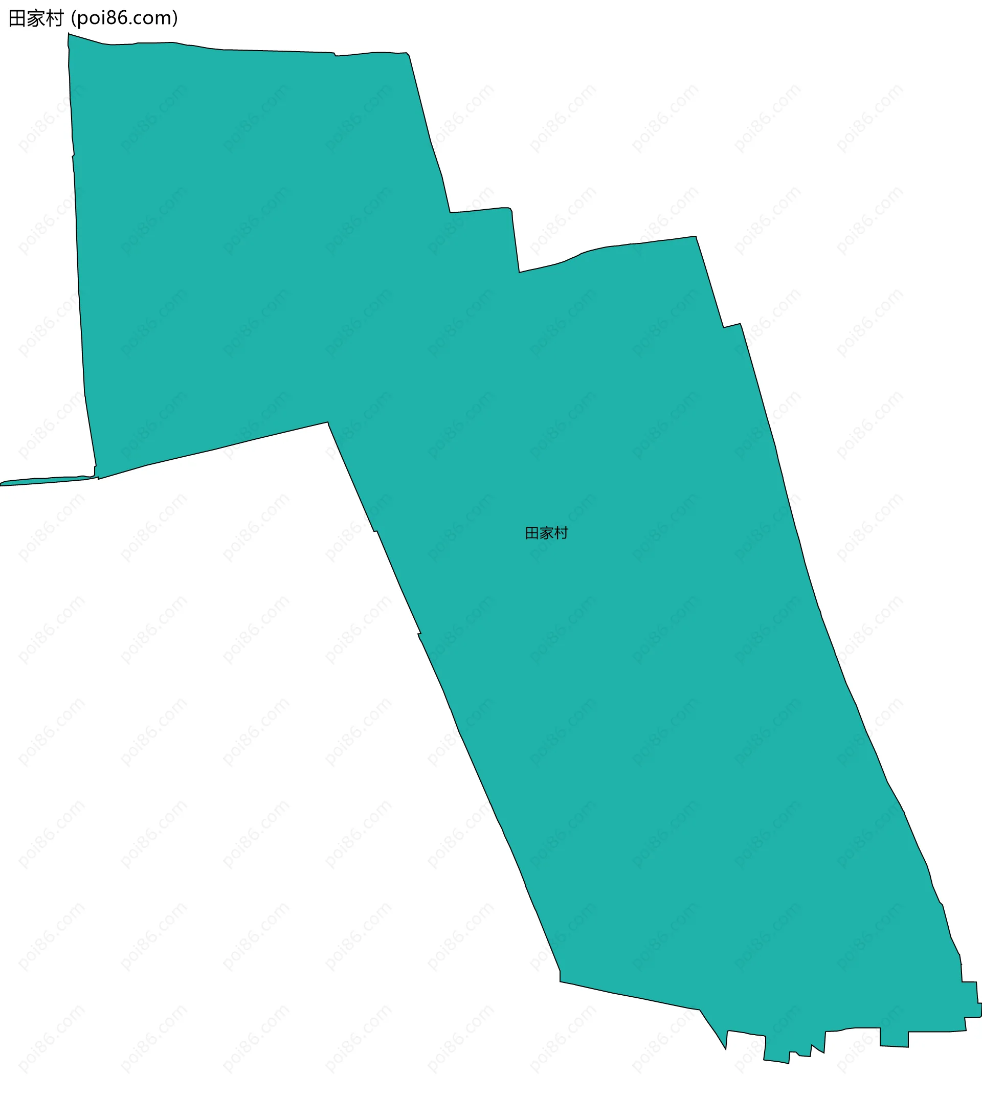 田家村边界地图