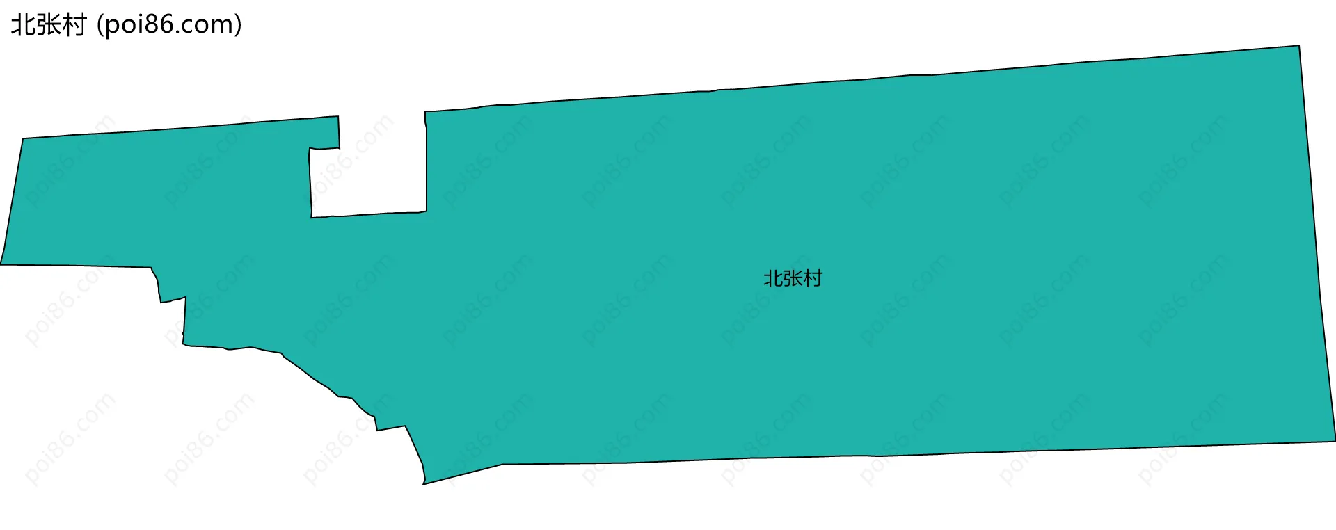 北张村边界地图