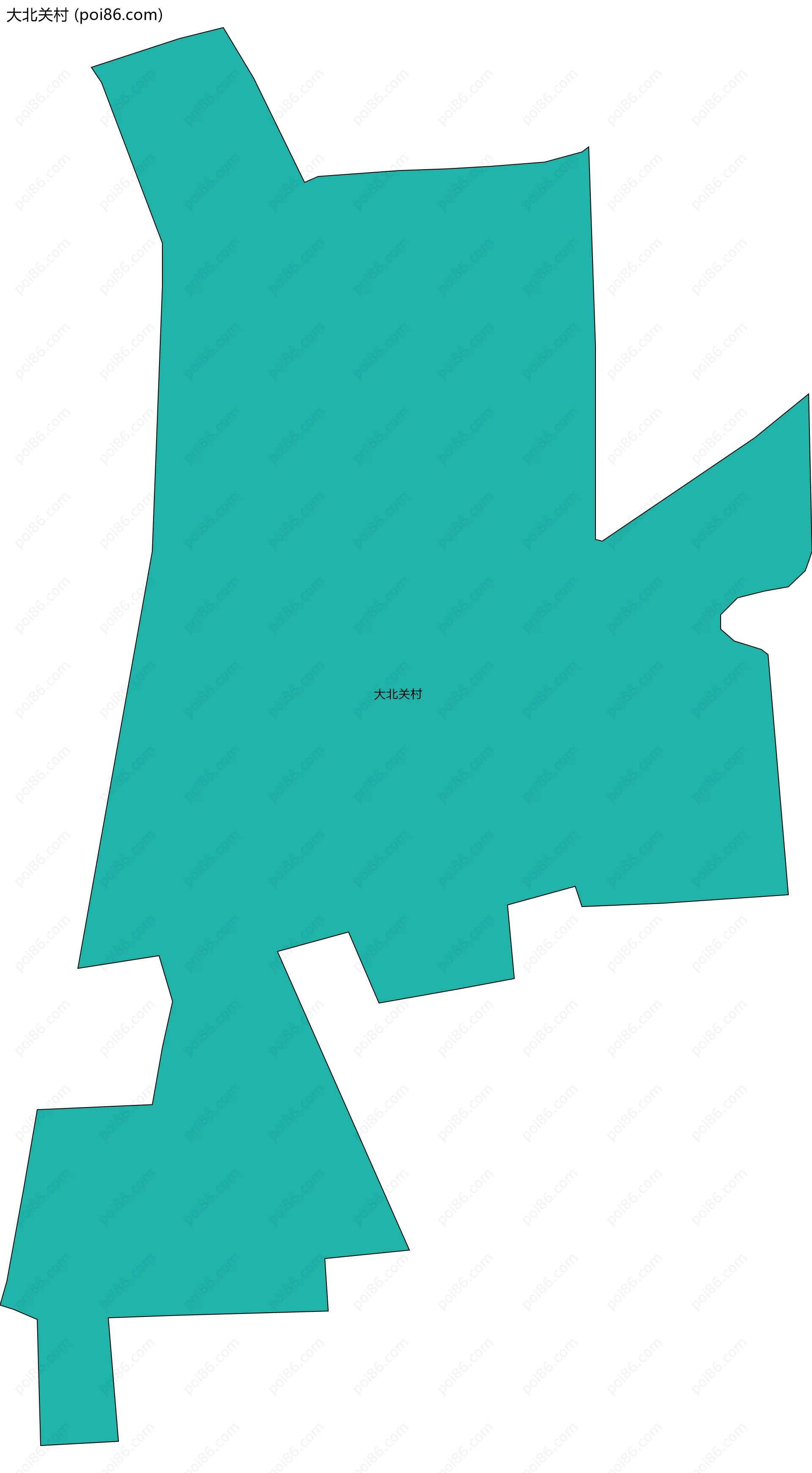 大北关村边界地图