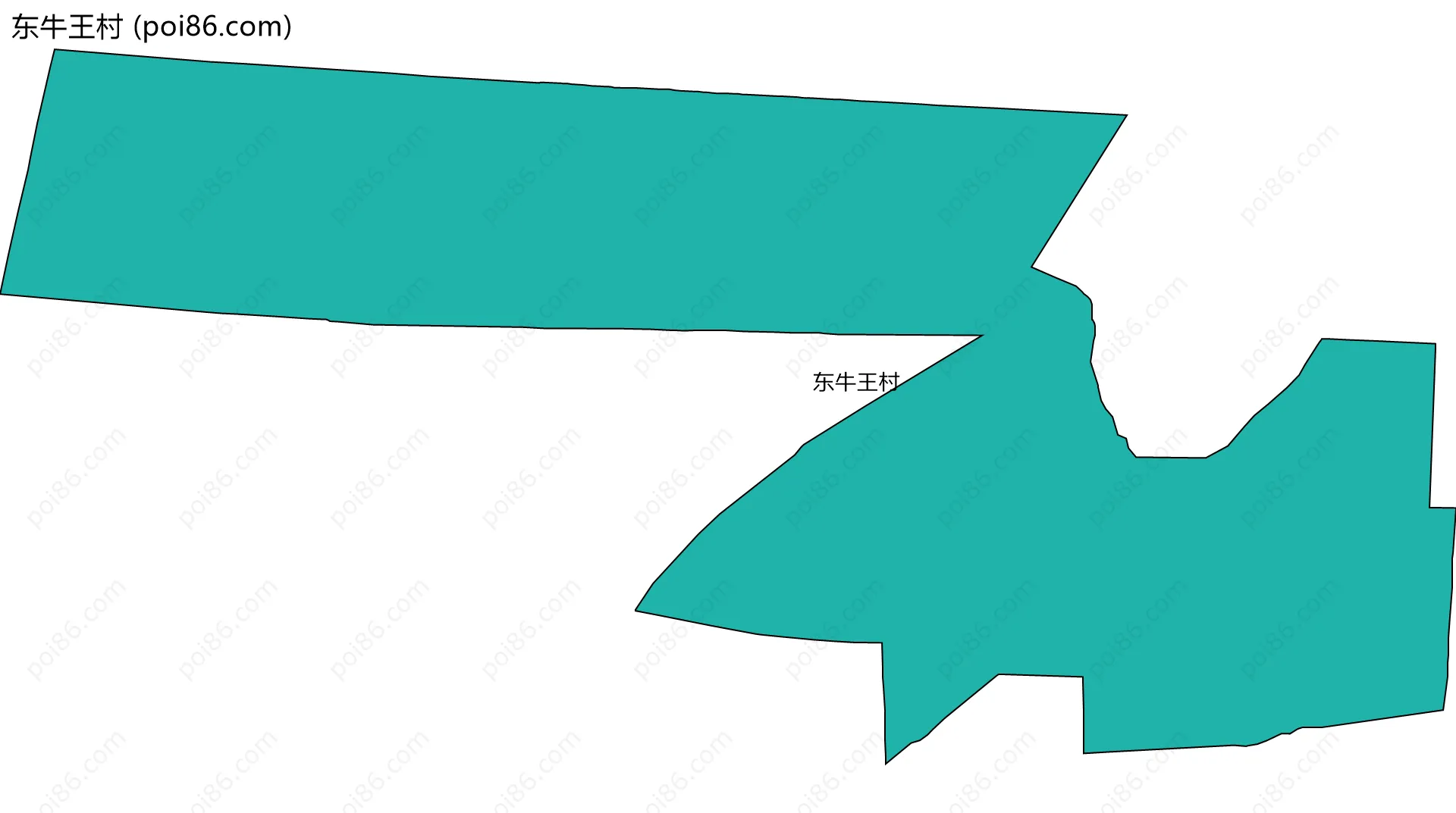 东牛王村边界地图