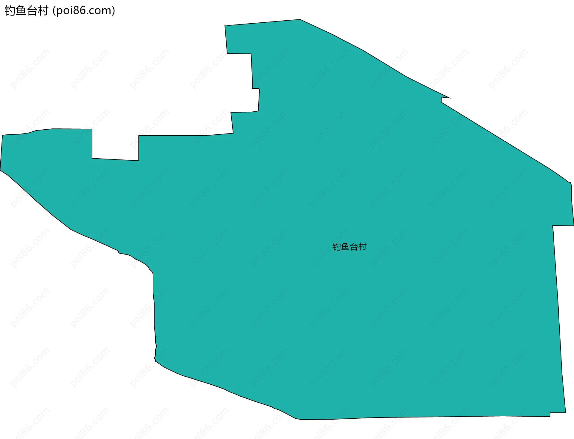 钓鱼台村边界地图
